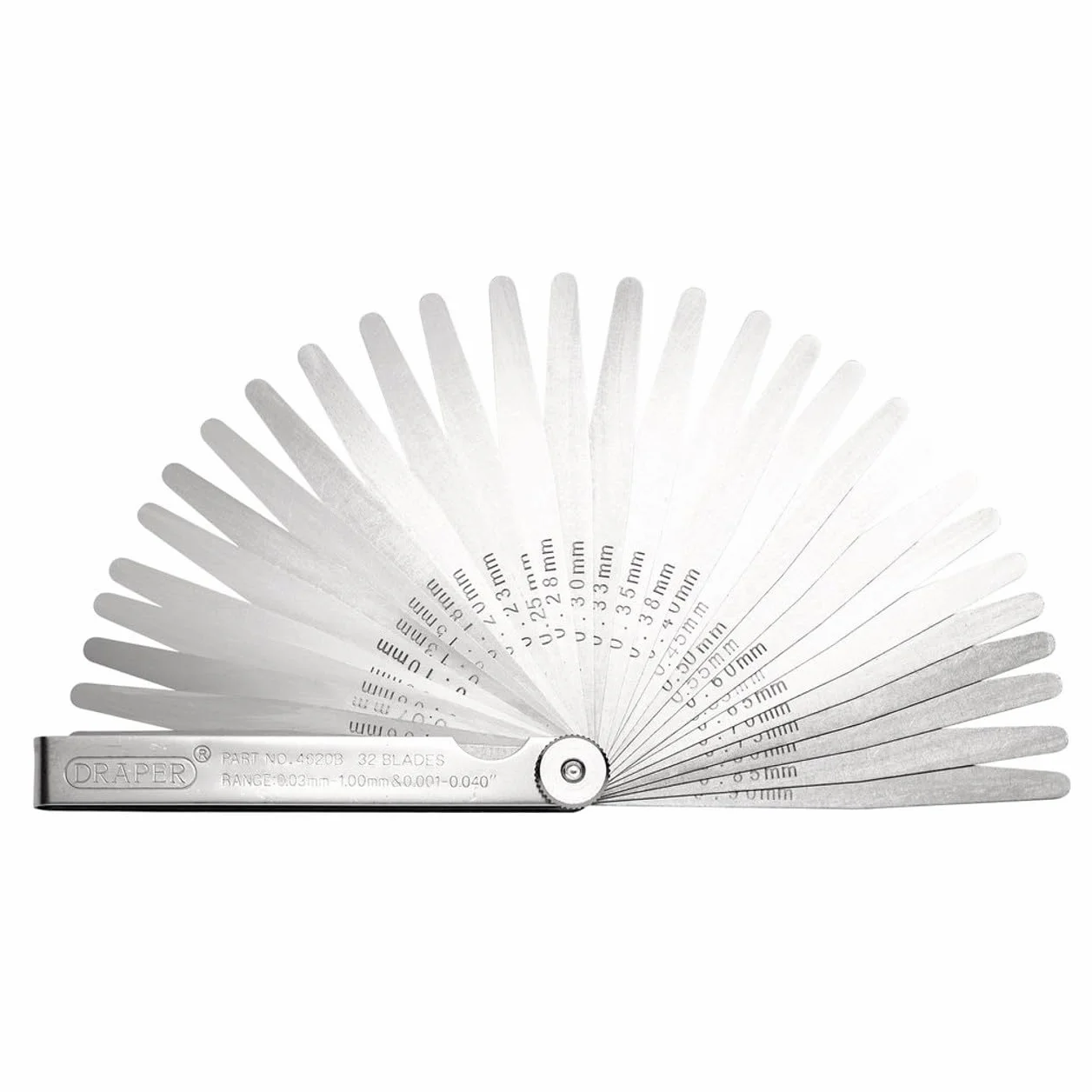Draper 4620B 32-blade combinazione spessimetro set blu