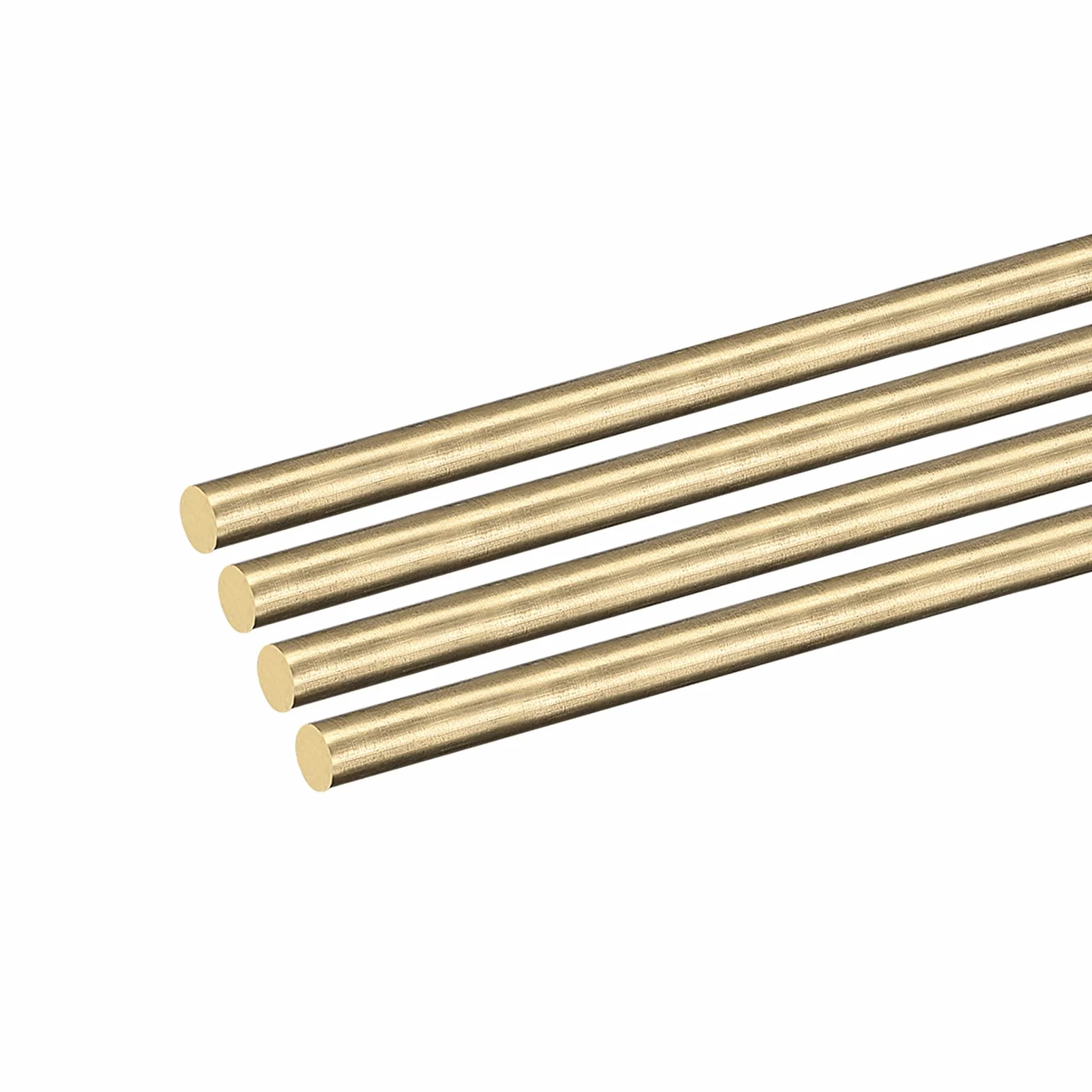 DMiotech 4pz 4mm x 100mm, Ottone Massiccio Tondo Asta, Ottone Asta Tornio Barra Scorte per Fai-da-Te Artigianato