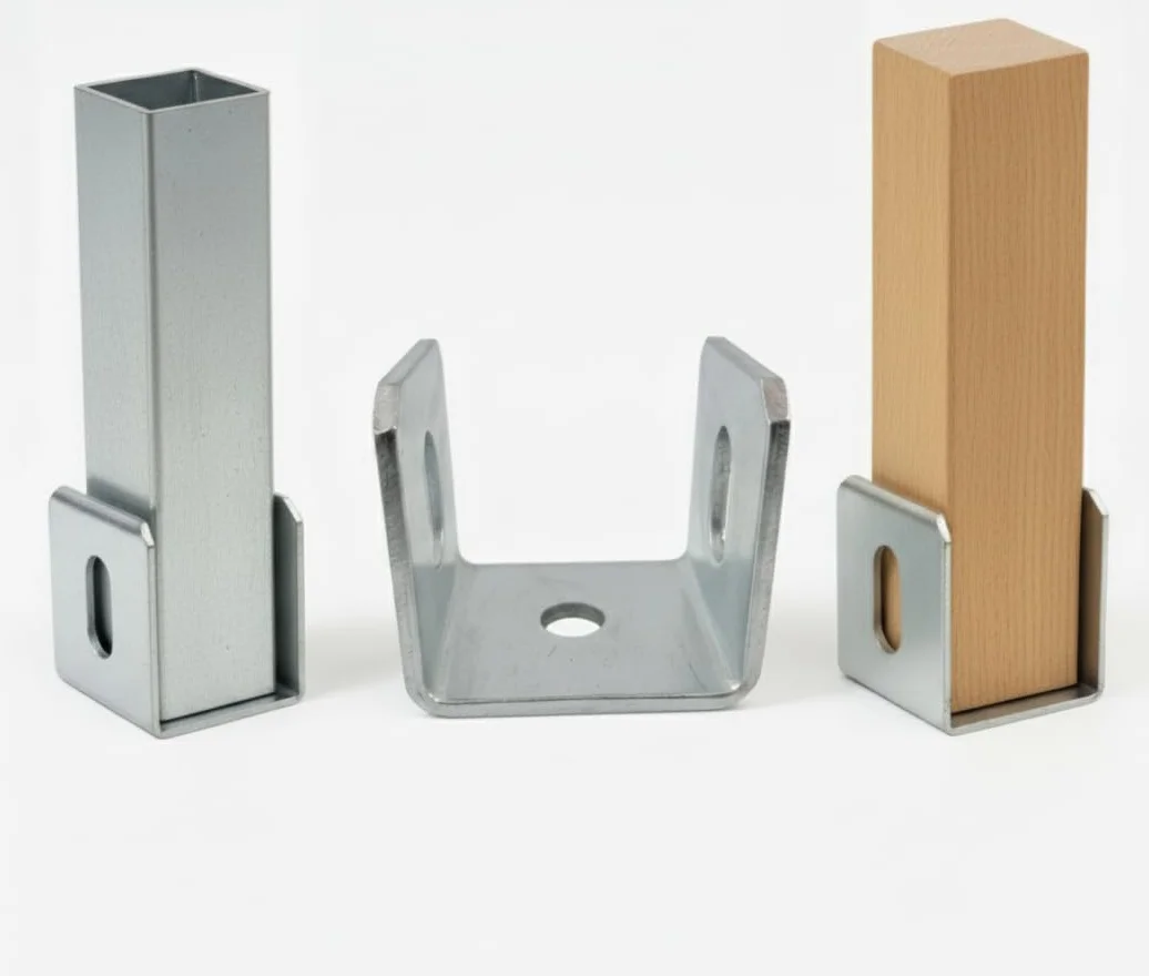 Acciaio Zincato Staffa a U 40x40x3mm Profilo Fai da Te