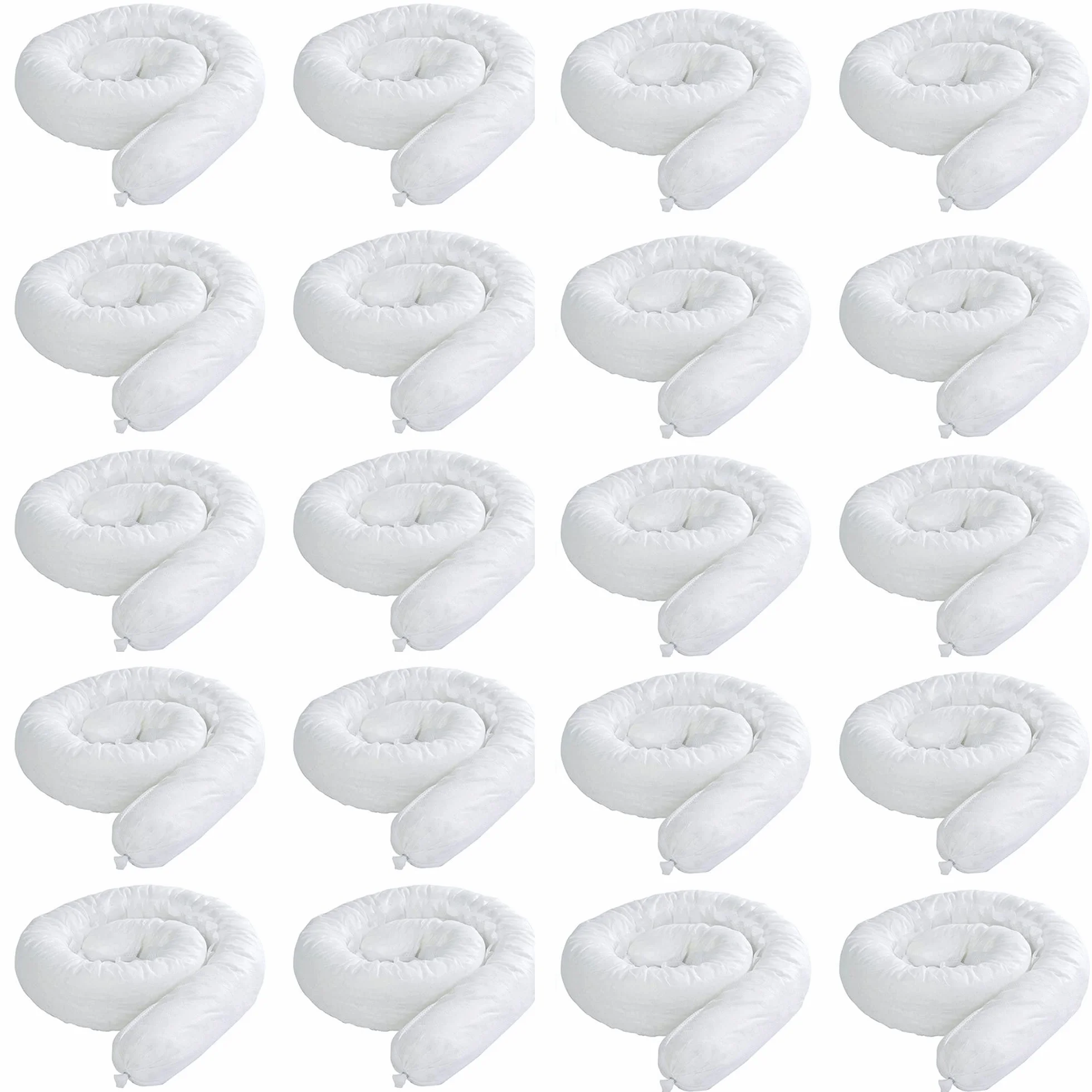 BearTOOLS Calza assorbente bianca solo olio/carburante, olio idraulico HVO, fuoriuscita di olio idraulico 1,2 metri (20 pezzi) 1,2 m x 76 mm, colore bianco inodore assorbe 80 litri