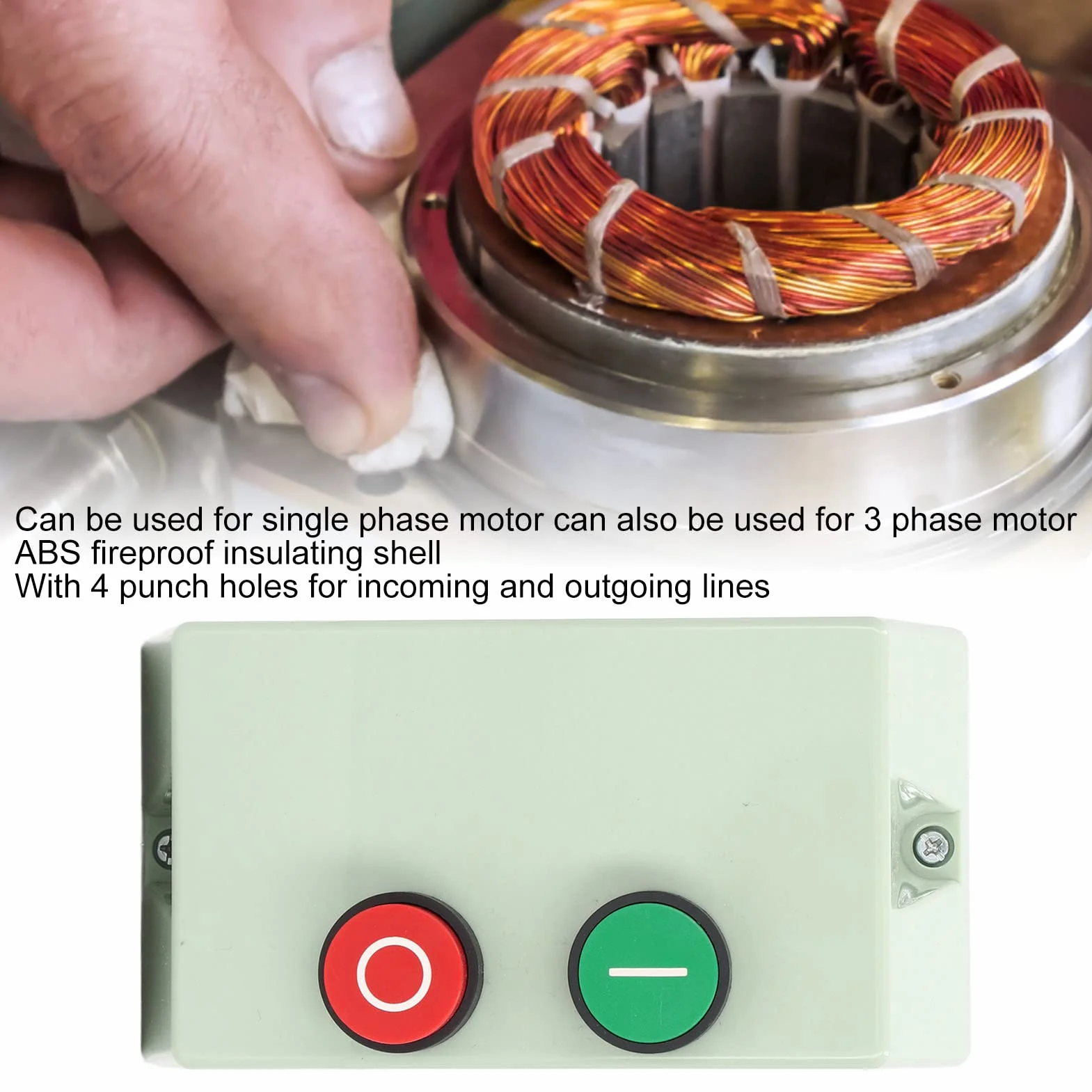 LE1D12M7 Avviatore magnetico Monofase impermeabile 220/230 V Interruttori di controllo avviamento motore Convertitori trifase 380/400 V Scatola interruttore magnetica ignifuga
