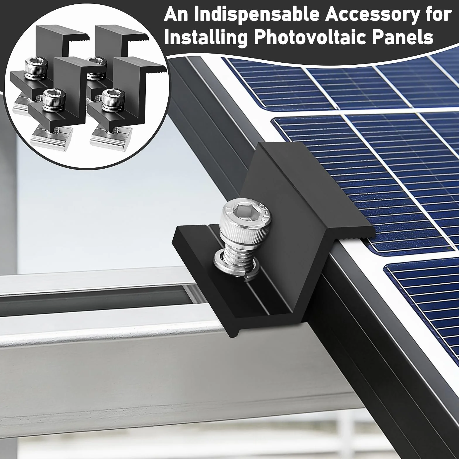 Staffa a Z di Montaggio per Pannello Solare 30mm in Lega Alluminio Set 6 Pezzi