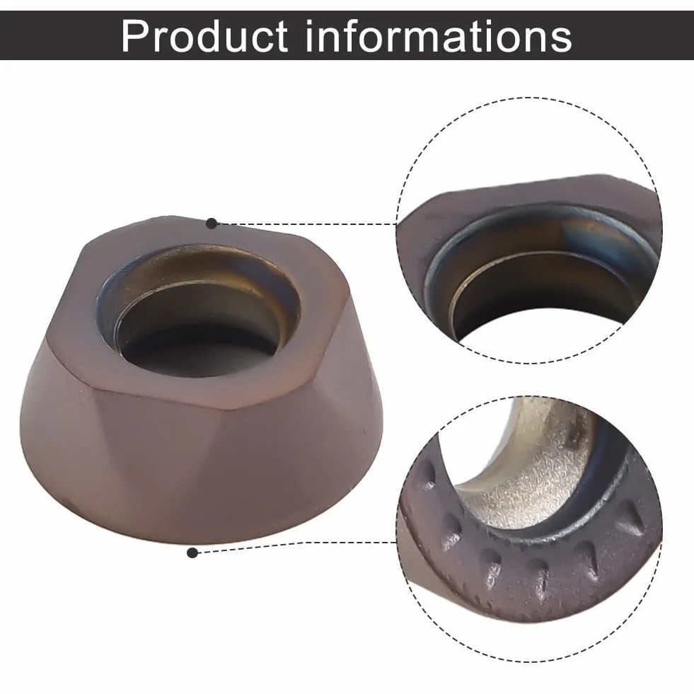 Inserti in carburo RPMT10T3MOE VP15TF, 10 pezzi per tornio di precisione