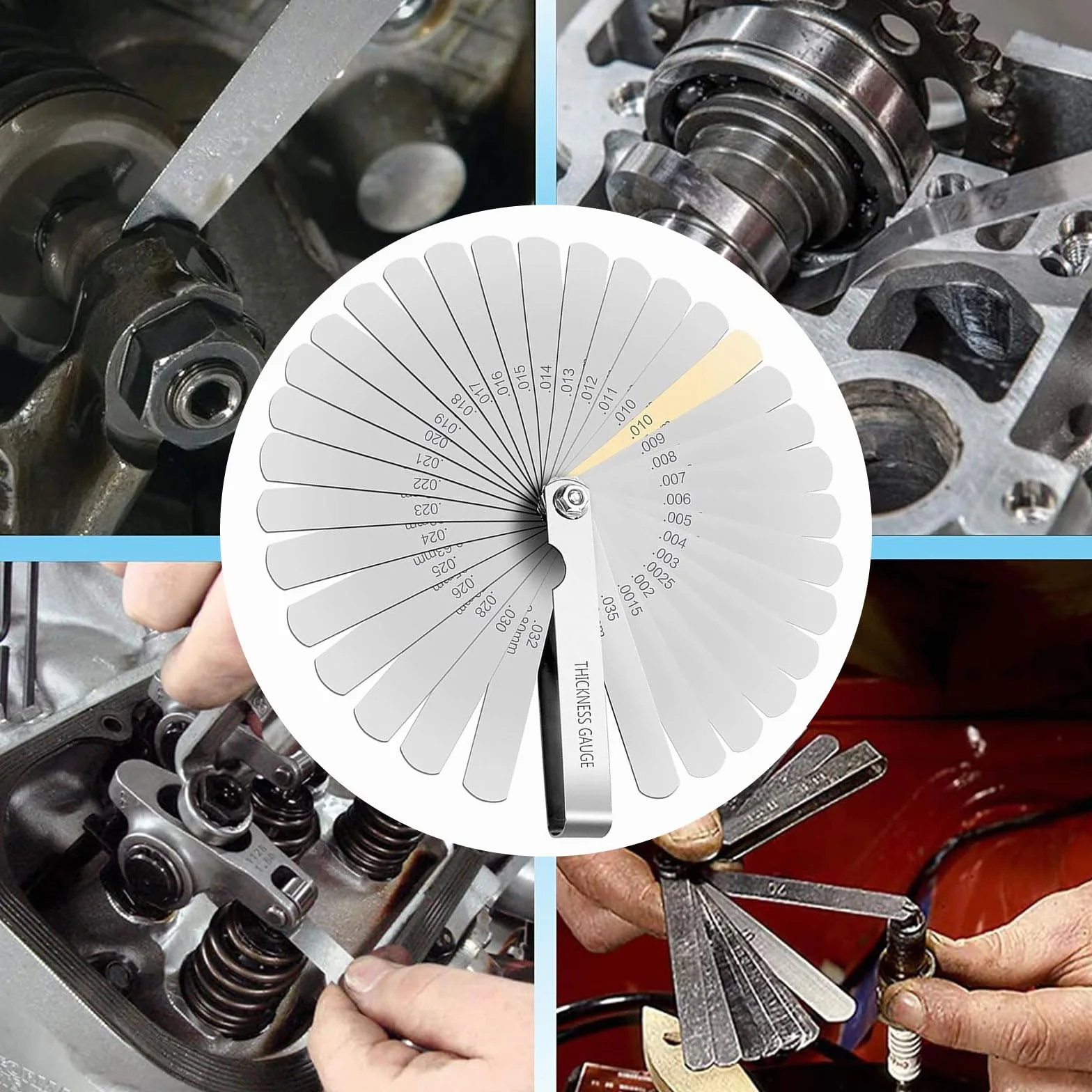 Spessimetro Binghe 32 Lame Inox Pieghevole Misurazione Doppia