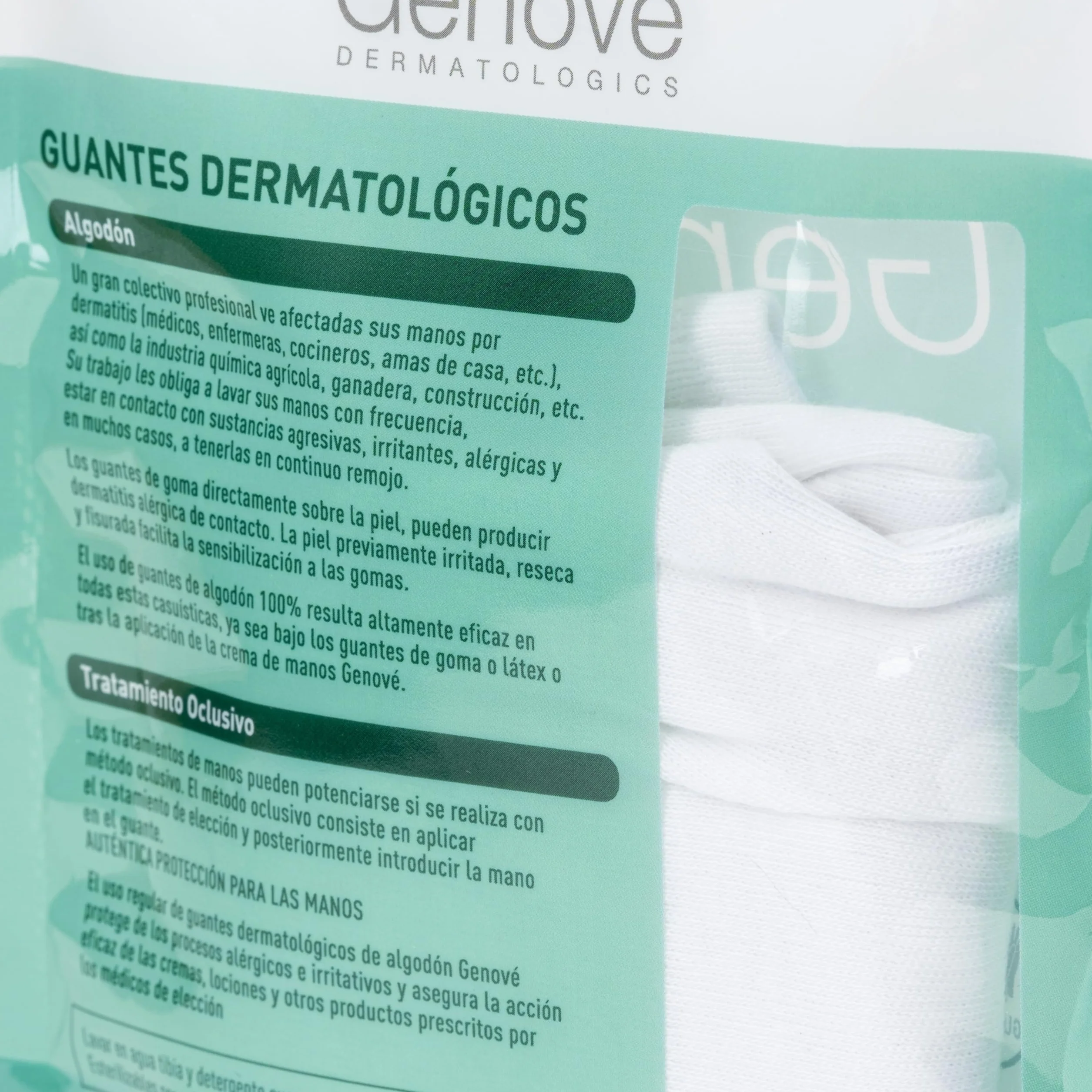 Genove Guante Algodon Dermat Bl Med