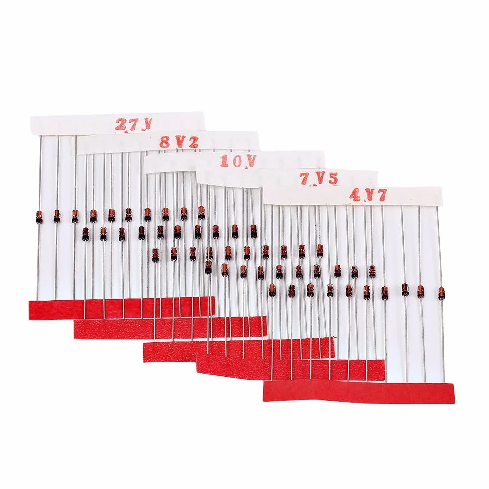 DollaTek 300Pcs 2V-39V 30 Valori 1/2W 0.5W Set Diodi Zener Kit Assortimento