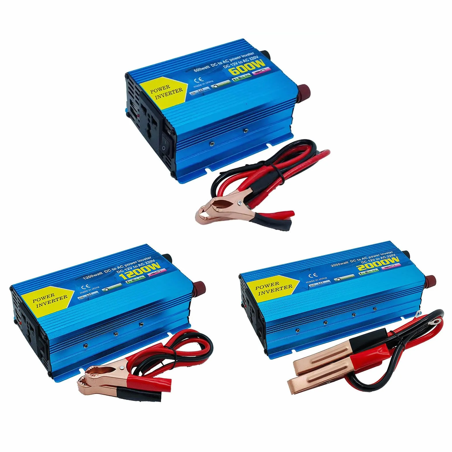 Invertitori di potenza ad onde sinusoidali modificati efficienti da 12 V CC a 110 V 220 V, conversione ad alta energia per un'uscita stabile in campeggio, viaggi e inverter di potenza
