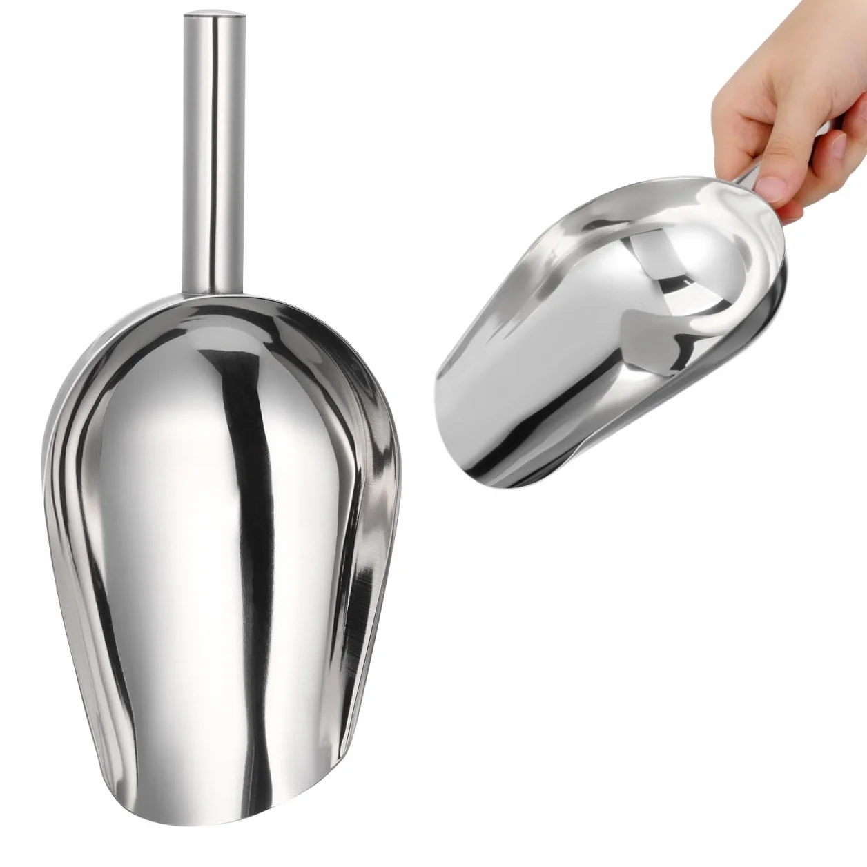 DOITOOL Paletta Multiuso in Acciaio Inossidabile 12 Pollici Per Cubetti Di Ghiaccio Riso Noci E Farina Con Manico Ergonomico Per Uso Professionale E Domestico in Buffet E Feste
