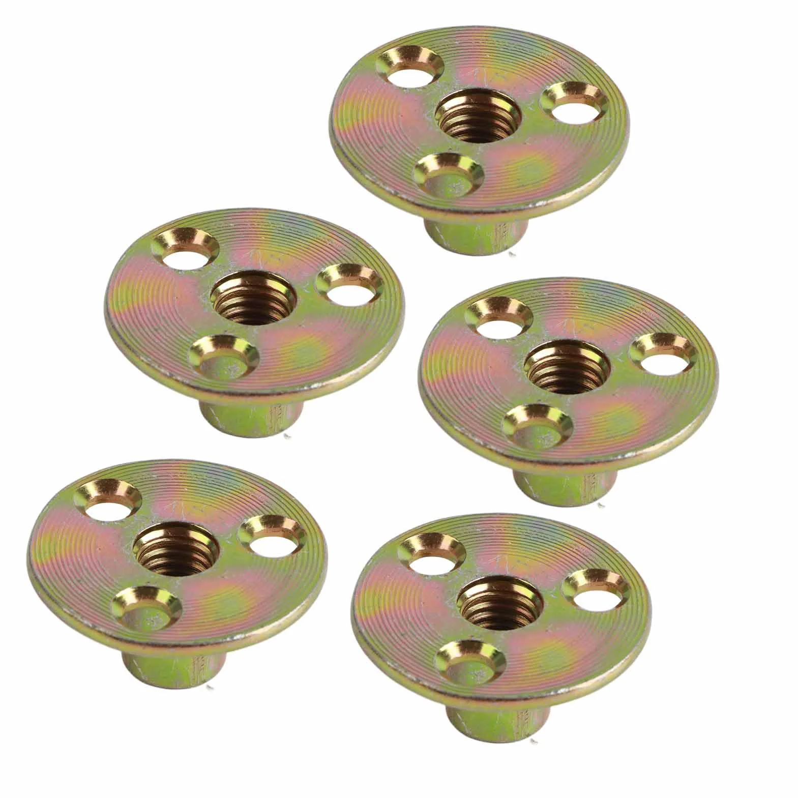 Dado a Base Rotonda Flangiato 5 Pezzi M6 M8 M10 Ferro Zincato