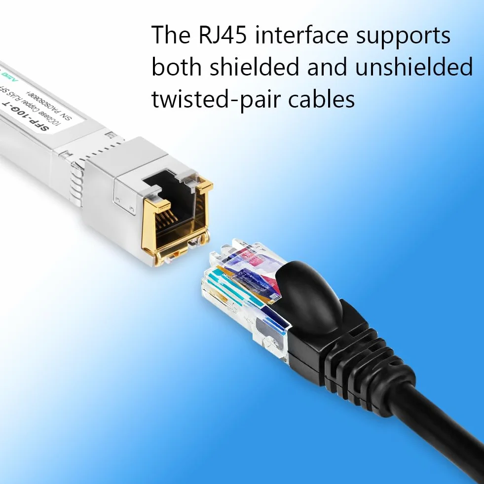 Modulo SFP+ 10GBase-T RJ45 30m Copper Transceiver Compatibile Cisco Ubiquiti Mikrotik Netgear TP-Link