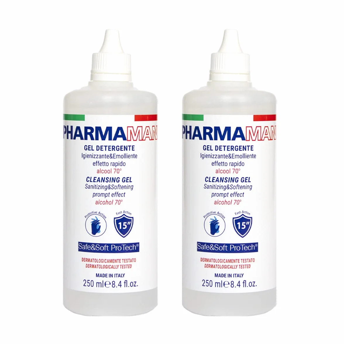 Pharmamani Gel Igienizzante Mani 70% Alcool 250 ml 2 Pezzi