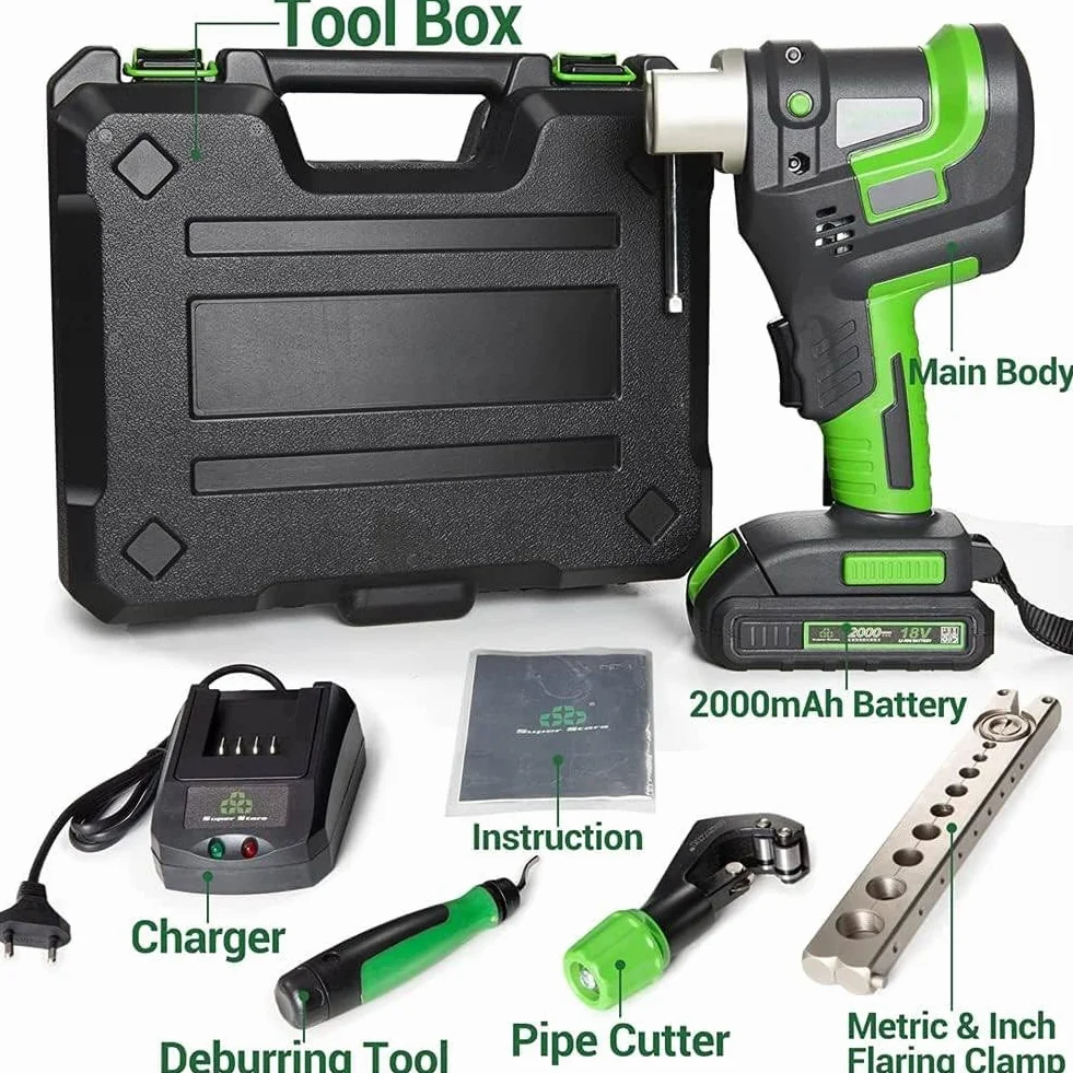 ELOMAS Kit di svasatura elettrica 1/4"-3/4" 45° per tubi di rame e alluminio