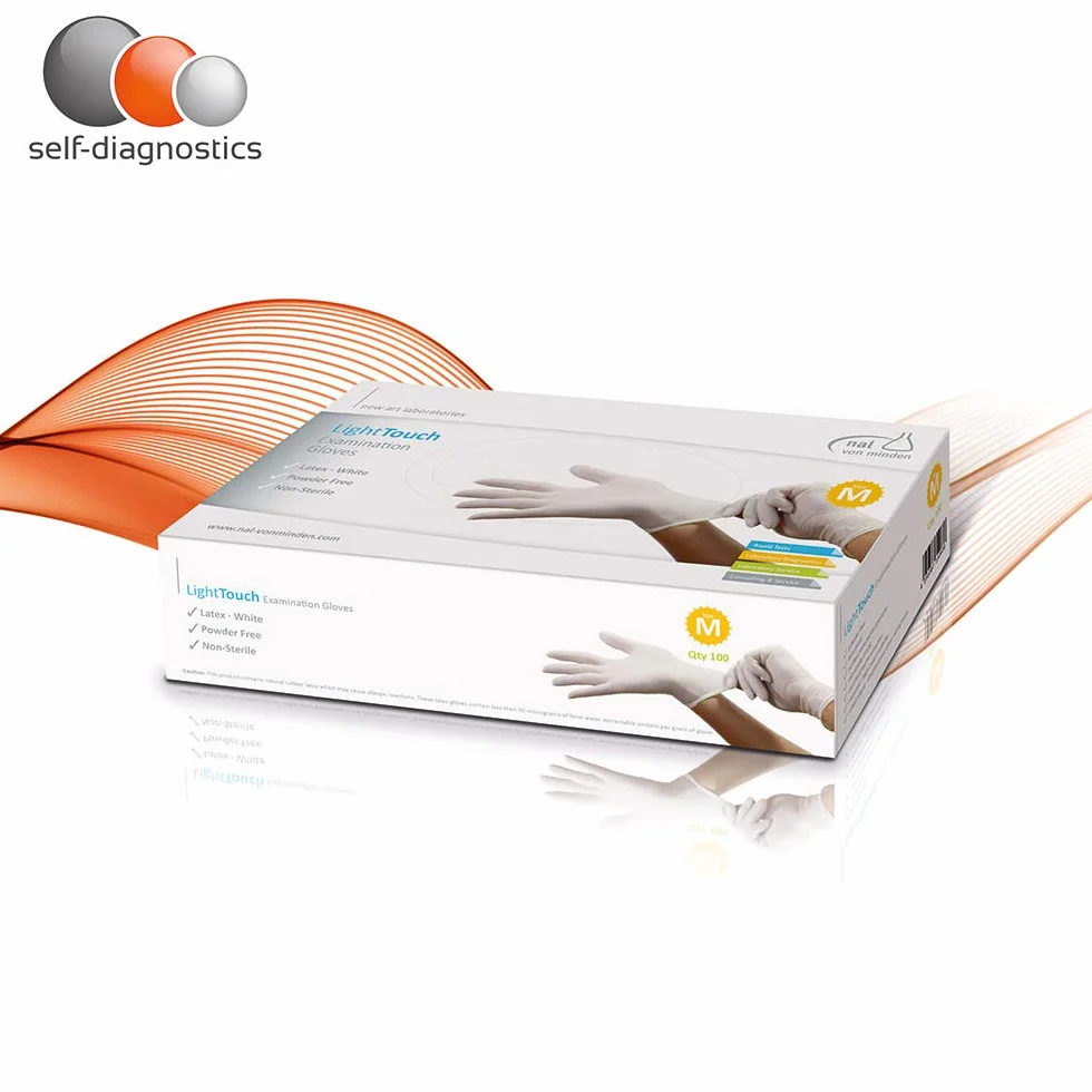 Guanti Monouso Light Touch in Lattice Confezione da 100 Taglia M Senza Polvere Non Sterili Bianchi