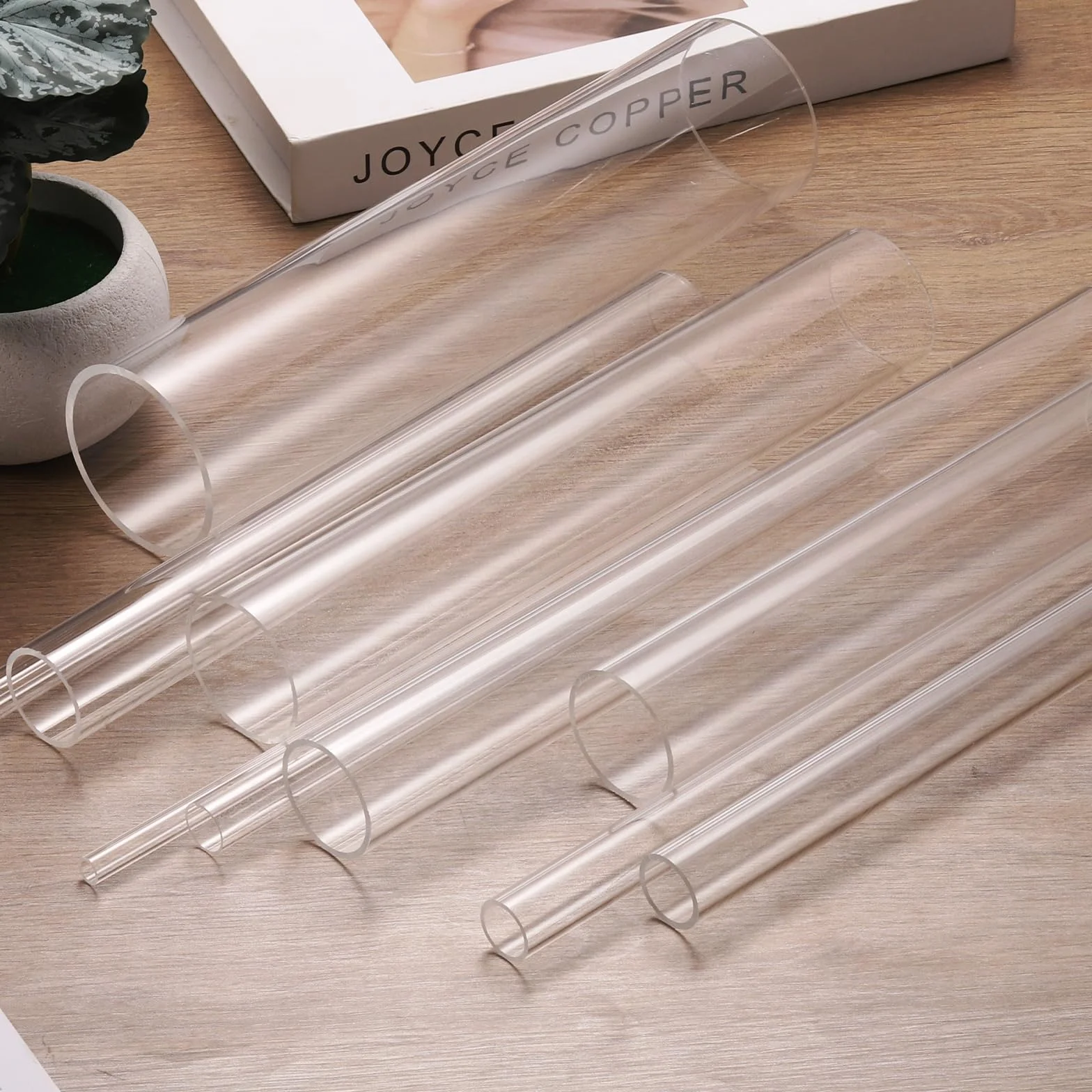 Tubo in Acrilico Rigido Trasparente 4" 143 mm DI x 150 mm DE Policarbonato per Idraulica Acquari Fai Da Te