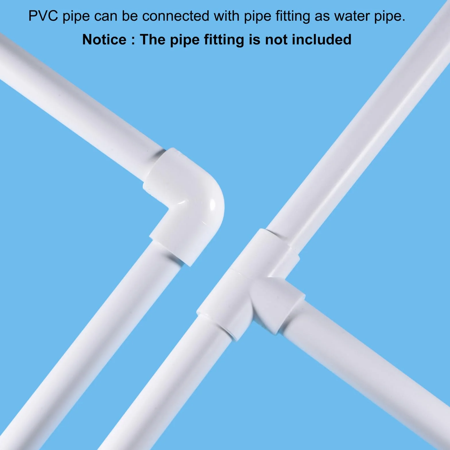 Tubi Rotondi in PVC Bianco 0,47" 10mm ID 12mm OD 12" Tubo Pvc Rigido Tondo Alto Impatto
