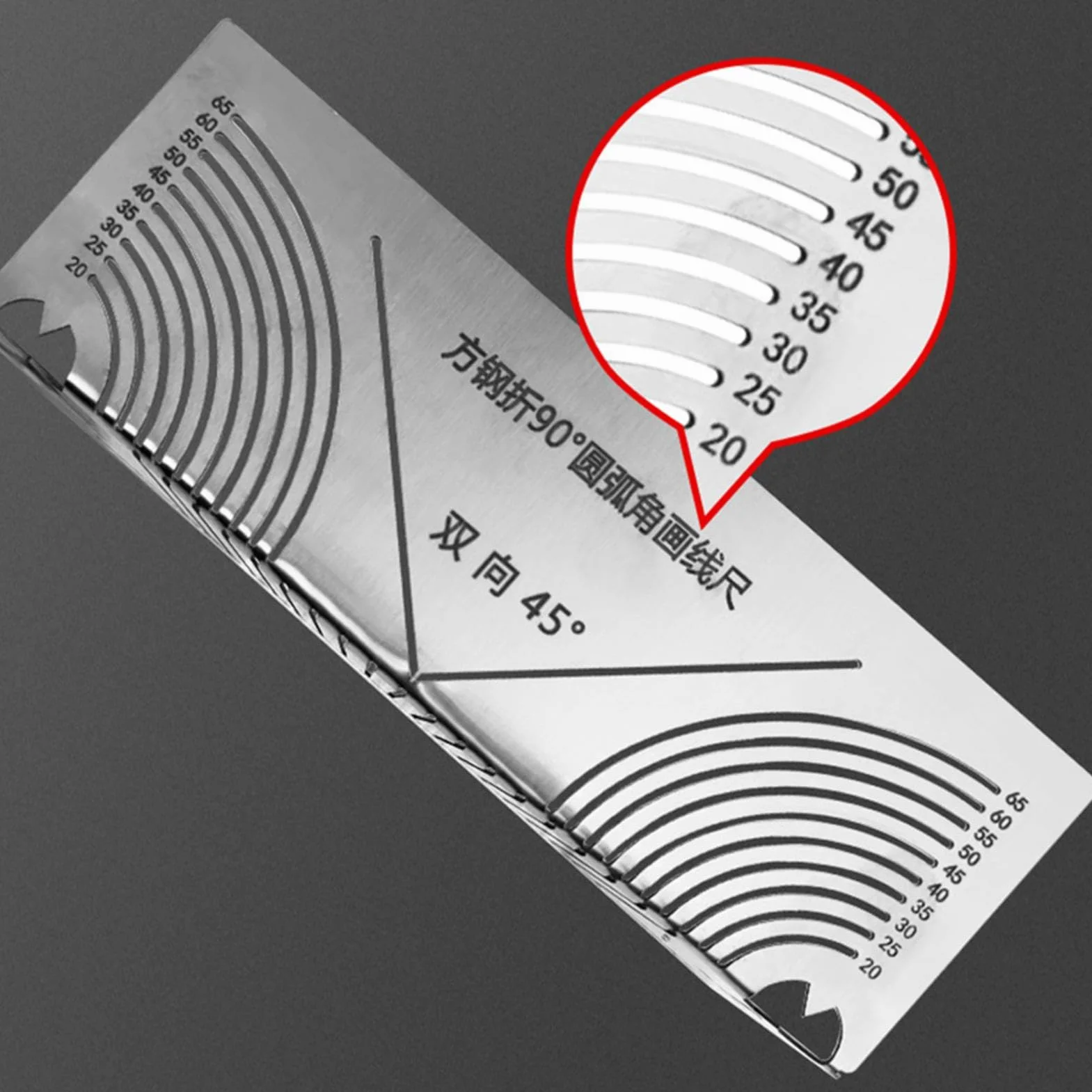 Strumento di marcatura Anglearc, angolo di precisione e, righello parallelo in acciaio inox, strumento di costruzione, righello parallelo, righello pieghevole a 90 gradi,
