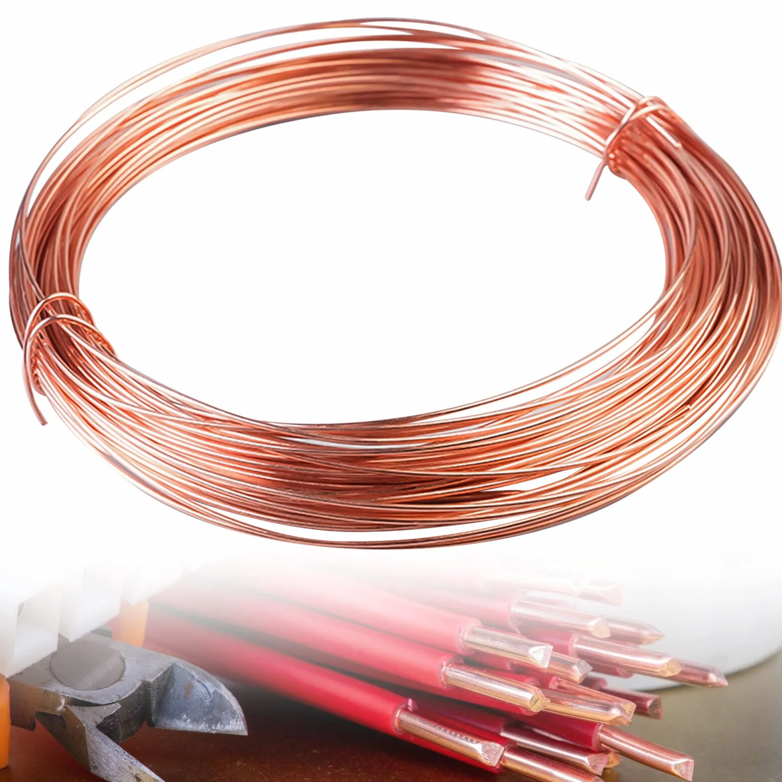 Filo di rame, smaltato, 1,0 mm x 20 m, puro T2 nudo, magnetico, bobina smaltata, strato isolante