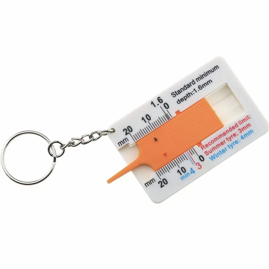 Spessimetro Pneumatici Misuratore Profondità Battistrada Calibro 0-20mm 4 Pezzi