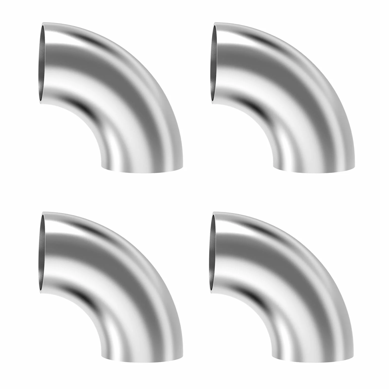 Arco di scarico 90° acciaio inox 63 mm 1,5 mm connettore auto sistema di scarico