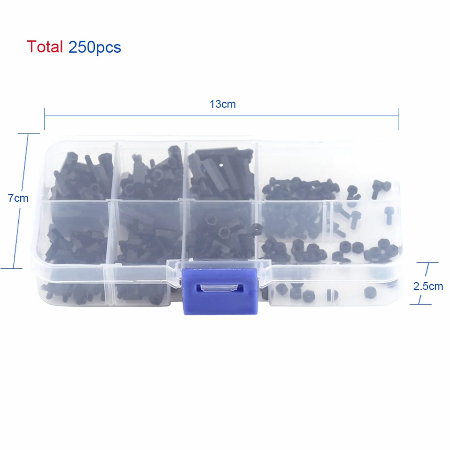 Kit di Nylon Colonna Esagonale di Stallo Spaziatore 250pcs M2 M3 Maschio-femmina con Dadi di Viti, Montando tra Circuiti PCB e Schede di Macchina, Ideale per la Creazione di Termici (M2 MODELLO