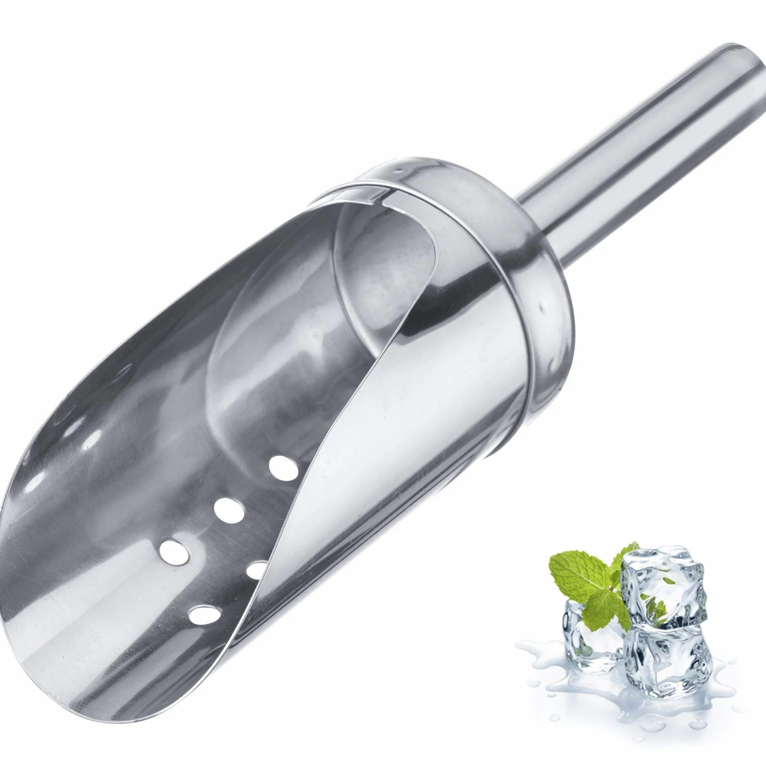 Westmark Paletta per ghiaccio tritato e cubetti, Acciaio inox, 120 ml