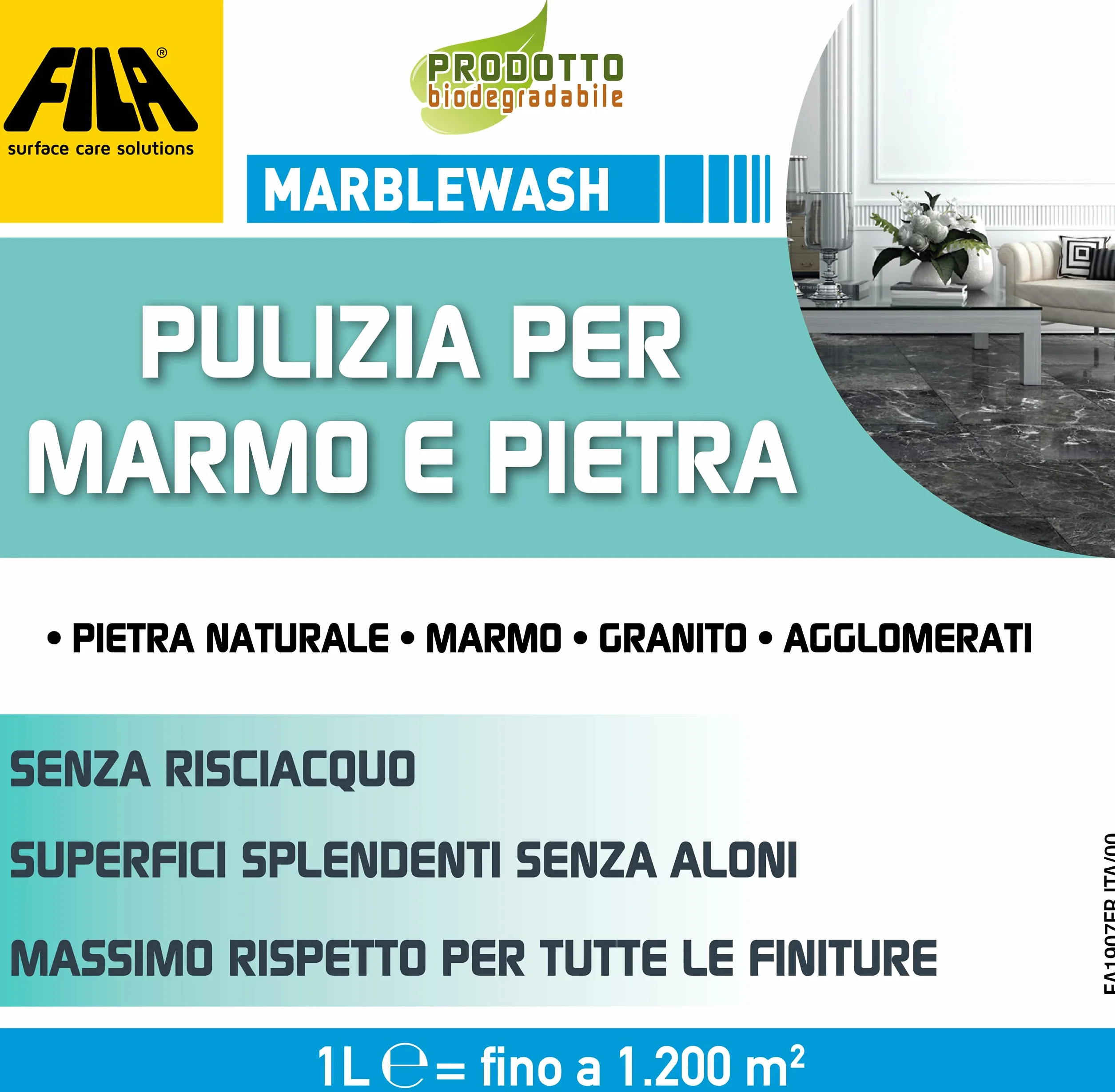 FILA MARBLEWASH Detergente per Marmo e Pietra senza Risciacquo 1L