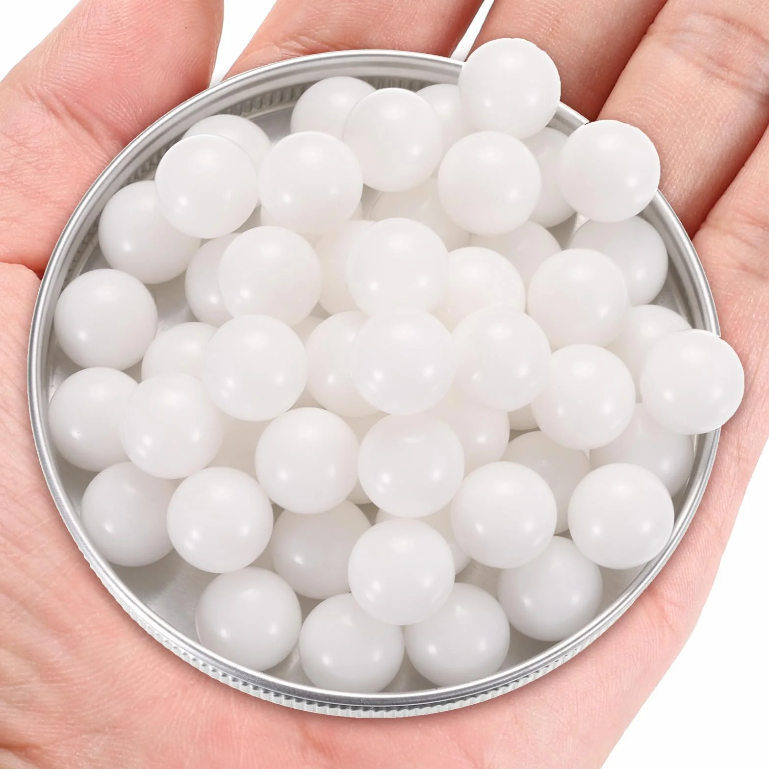sourcing map 100 sfere per cuscinetti in POM da 12,7 mm, plastica solida, precisione