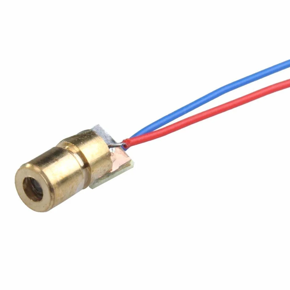CESFONJER 15 PCS Diodo Laser Head | mini moduli a diodi laser a 1 punto da 650 nm, 5 mW, 3V per la prototipazione di Arduino Raspberry Pi