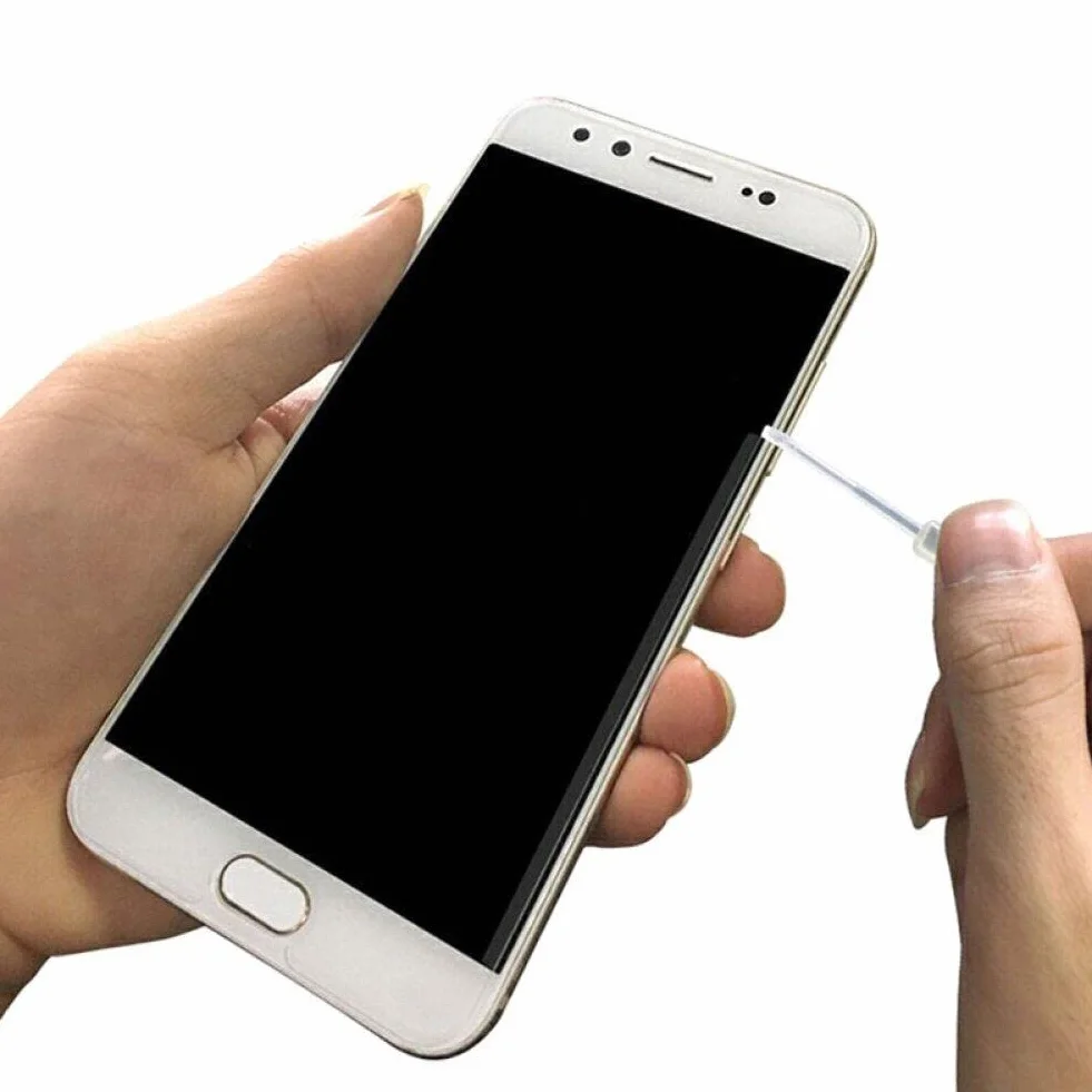20 Pz 2.5d Arc Bordo del Telefono Pellicola di Vetro Temperato Bianco Liquido Olio Rimozione di Riempitivo Pellicola Attaccare Strumento Bordo Bianco Riparazione Liquido