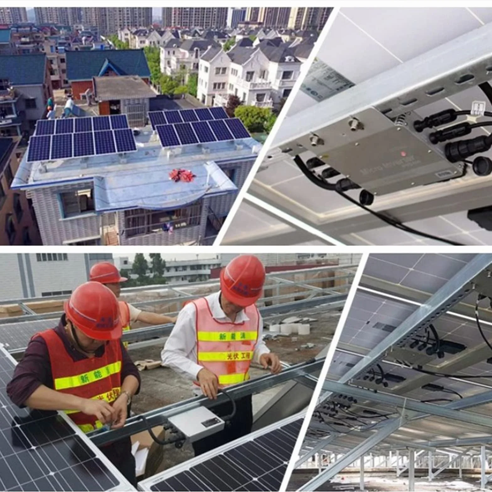 Inverter solare a legame a griglia, micro inverter MPPT per moduli fotovoltaici, centrale elettrica da balcone, 2400 W