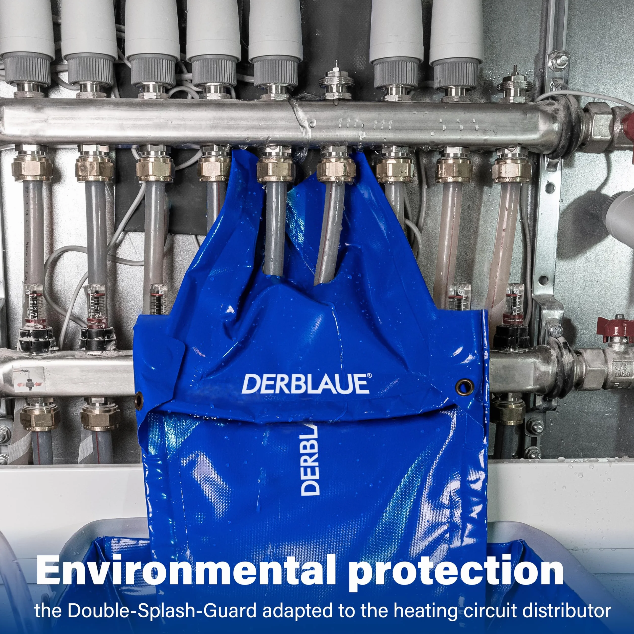 DERBLAUE® Sistemi di raccolta liquidi altamente flessibili - Set completo – per il recupero e il pompaggio di liquidi nei settori edile, officina e servizi, per H20 (UE)