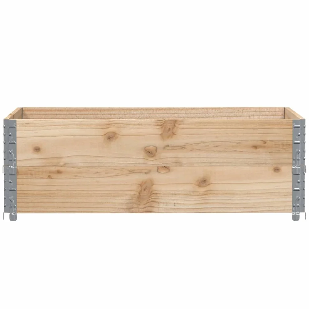 vidaXL Paretali per Pallet 2 pz 120x80 cm in Legno Massello di Pino, sponda per Pallet, Telaio impilabile per Pallet, Bordo per Pallet in Legno