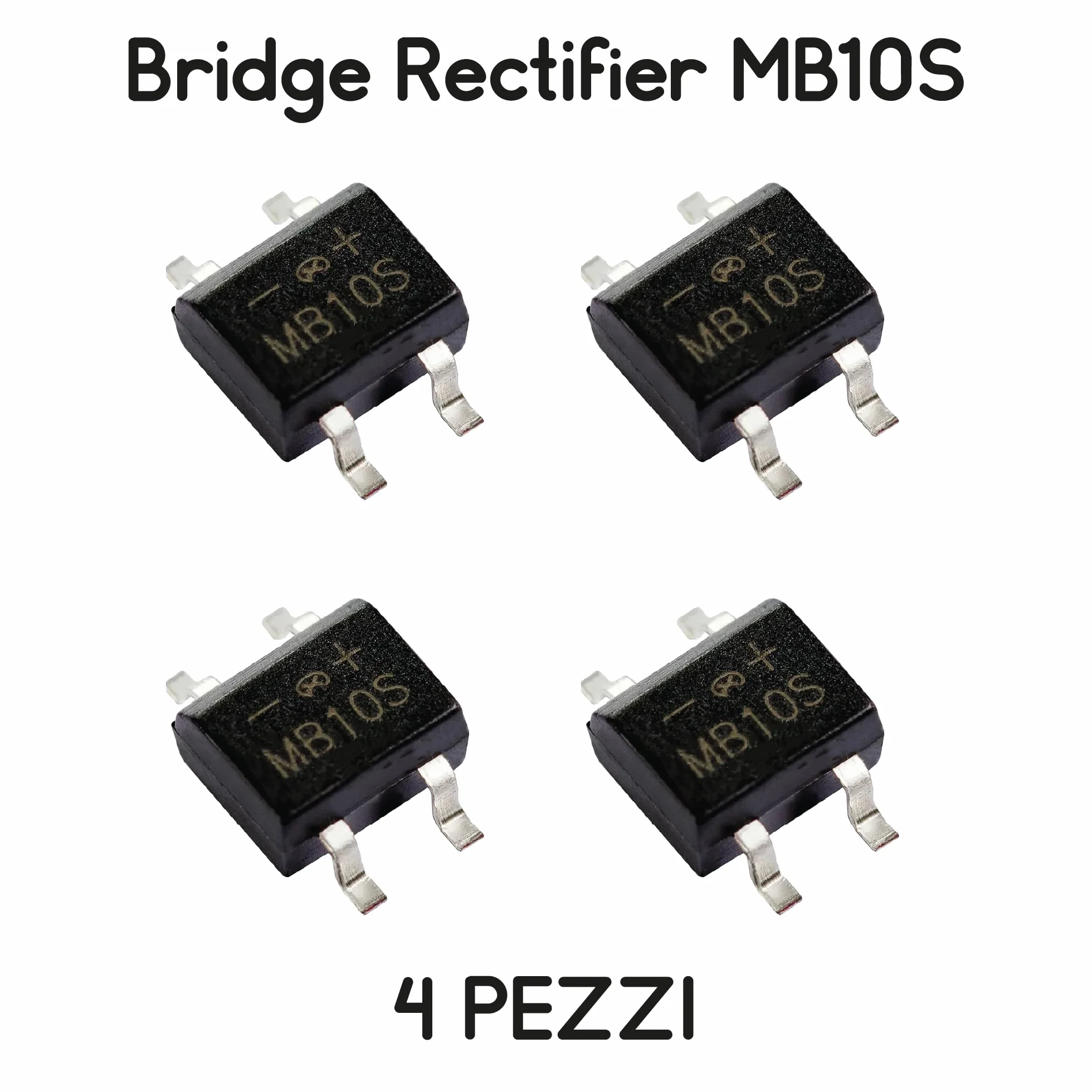 Ponte raddrizzatore MB10S 1000V 0.5A SMD SOIC-4