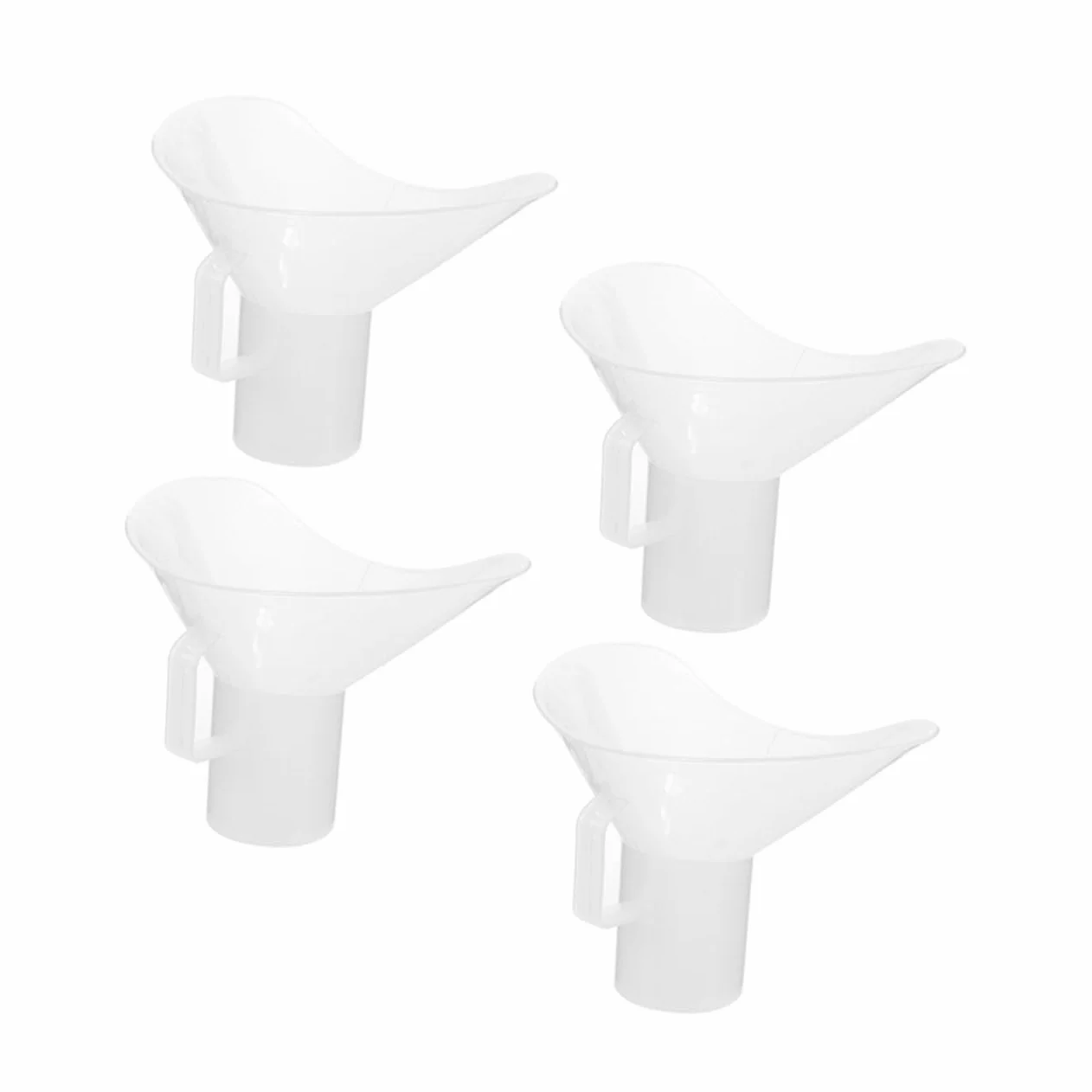Set 4 Pezzi Bicchieri per Lavaggio degli Occhi in Plastica Bianca per Pulizia Oculare in Laboratorio