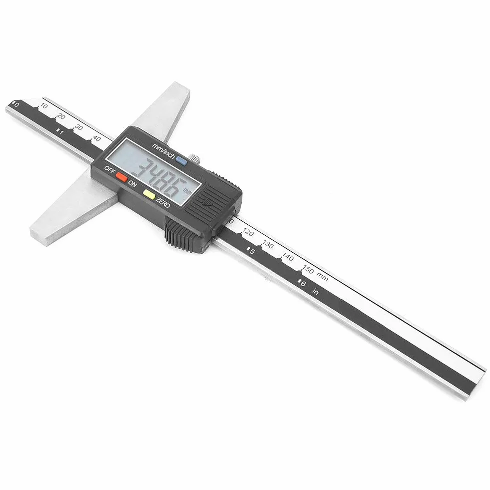 Calibro digitale 0-150mm acciaio inox profondità mm/pollici