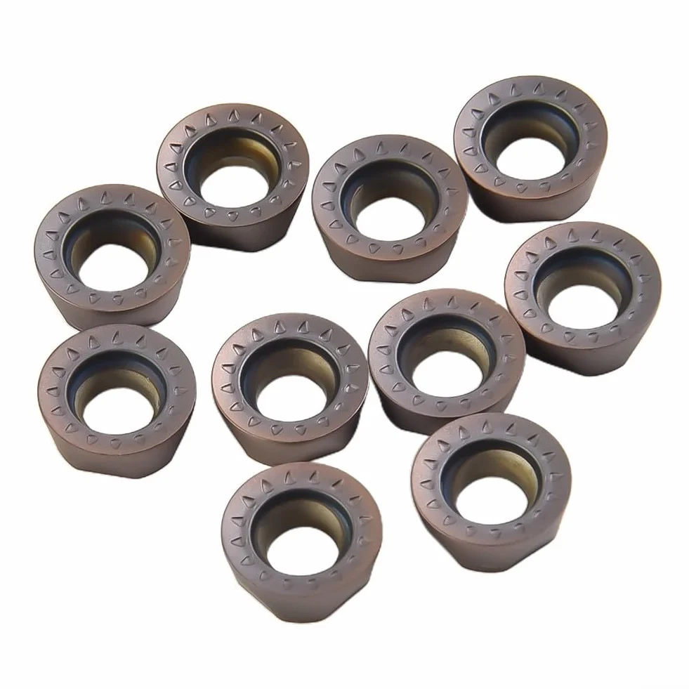 Inserti in carburo RPMT10T3MOE VP15TF, 10 pezzi per tornio di precisione