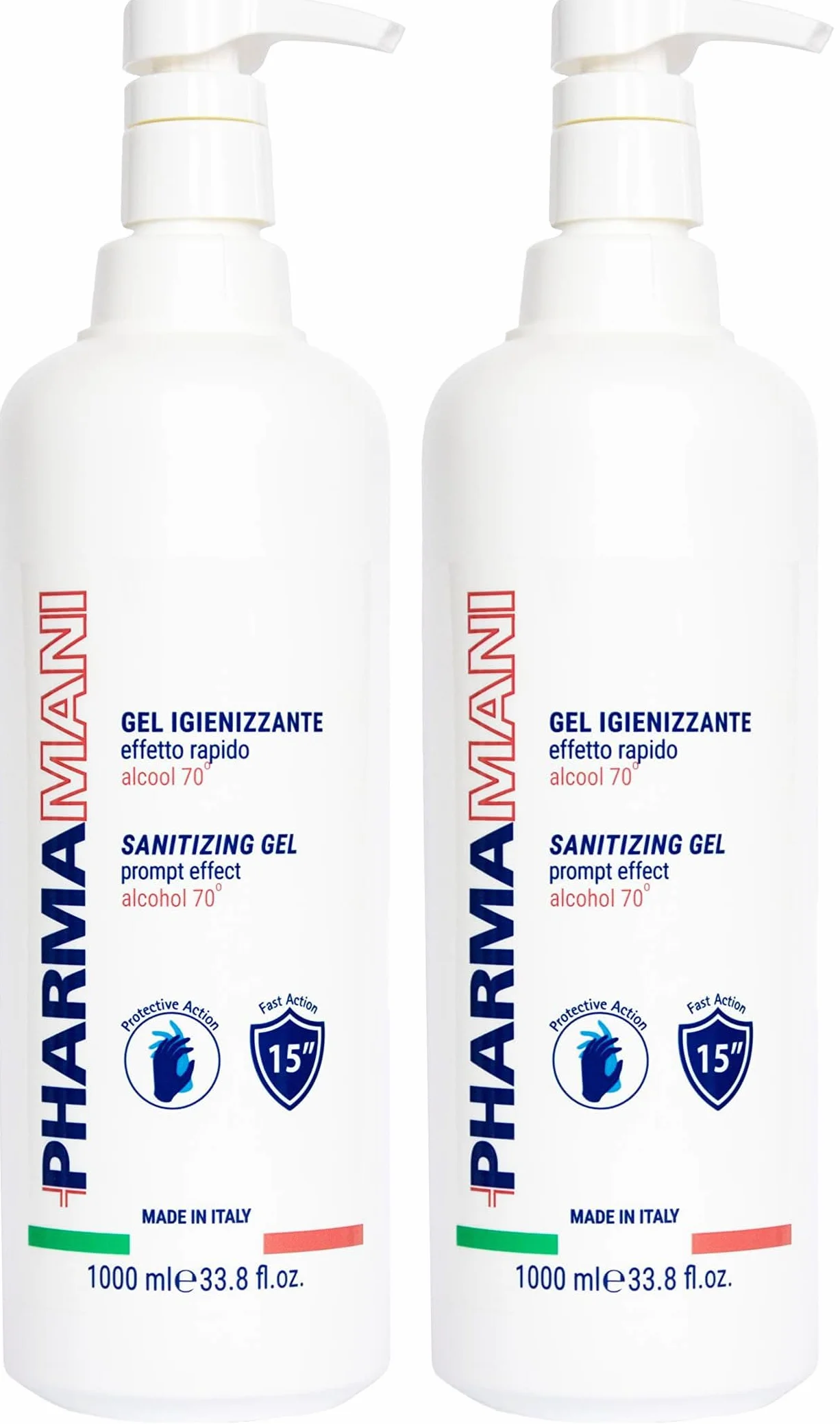 Gel Igienizzante Mani 1 Litro 70% Alcool Con Dosatore