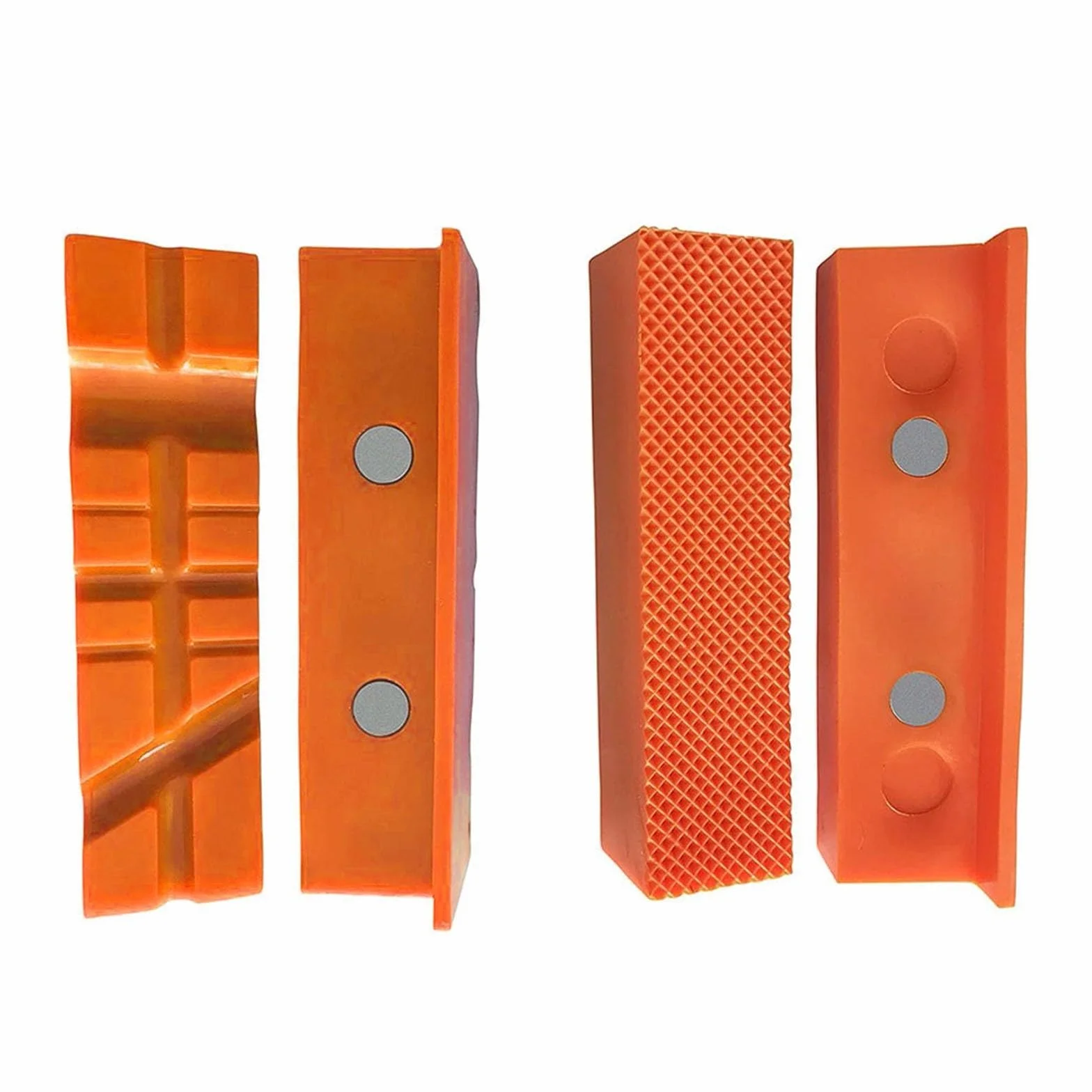 Ganasce magnetiche per morse 10,2 cm in gomma morbida arancione