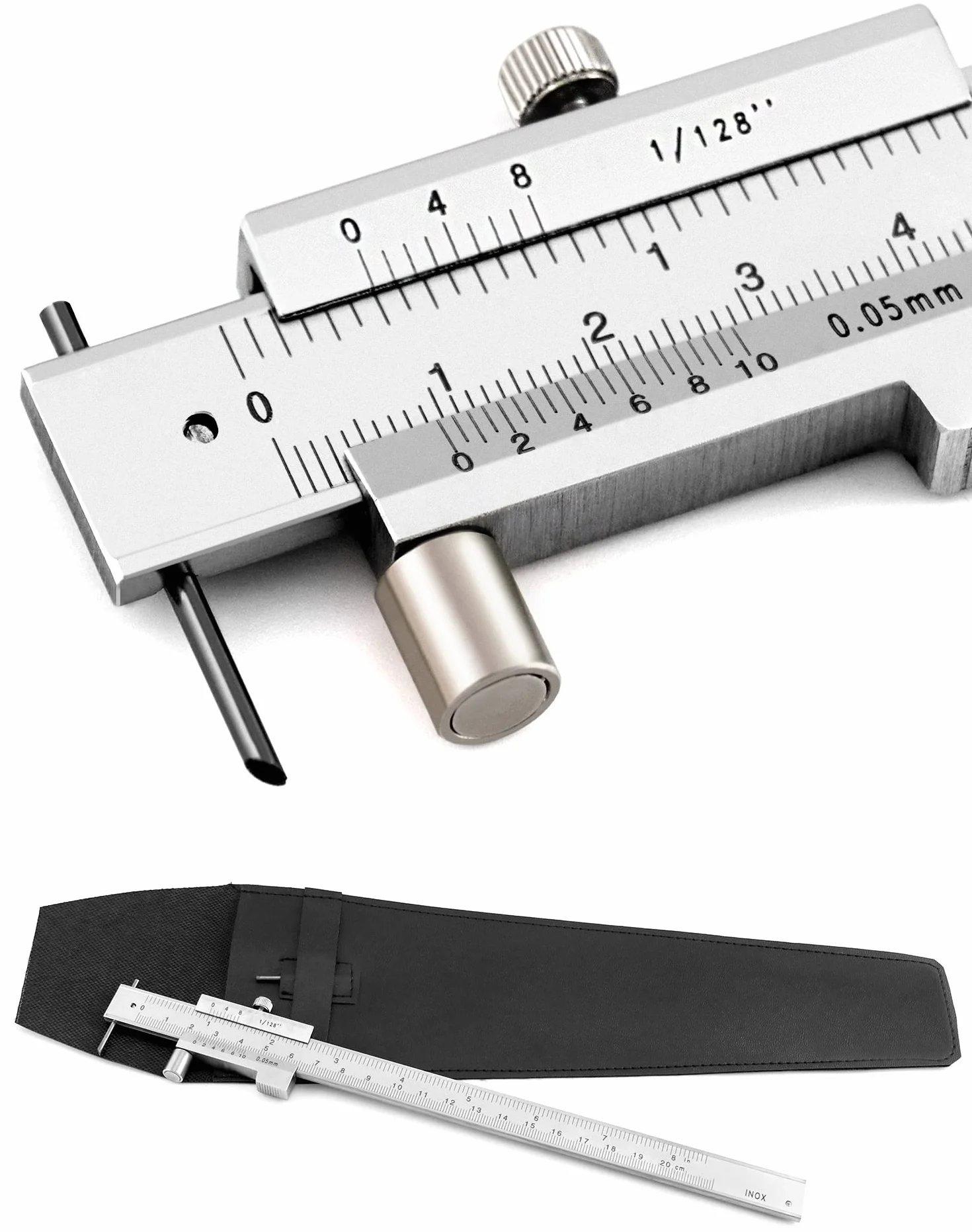 QWORK Calibro a corsoio 0-20 cm acciaio inossidabile strumenti di marcatura
