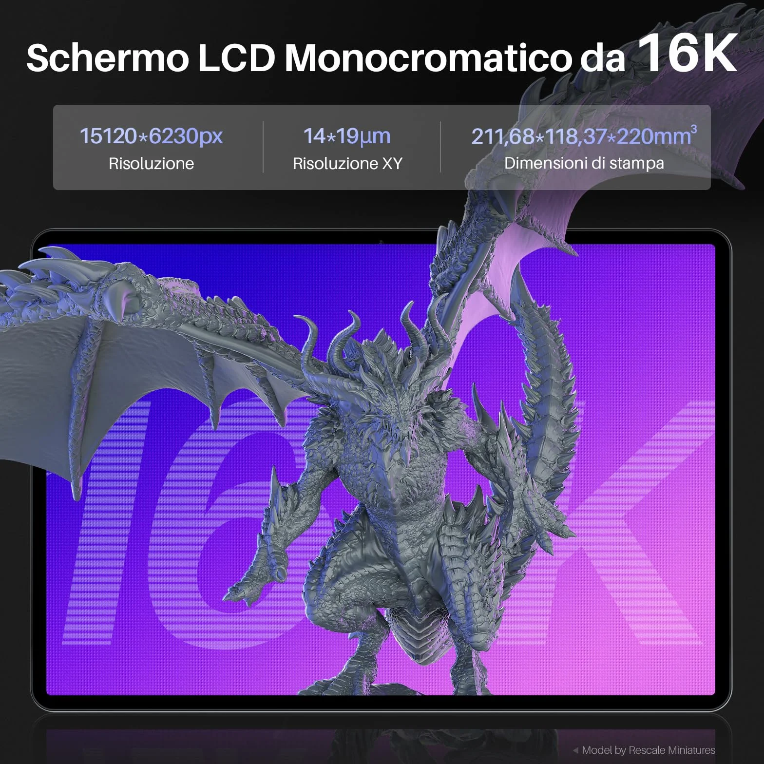 ELEGOO Saturn 4 Ultra 16K Stampante 3D Resina, Riscaldatore Serbatoio Intelligente, Stampa 150 mm/h, Fotocamera AI con Luce, Stampa Cluster WiFi, Grandi Dimensioni di Stampa 211,68 * 118,37 * 220mm³