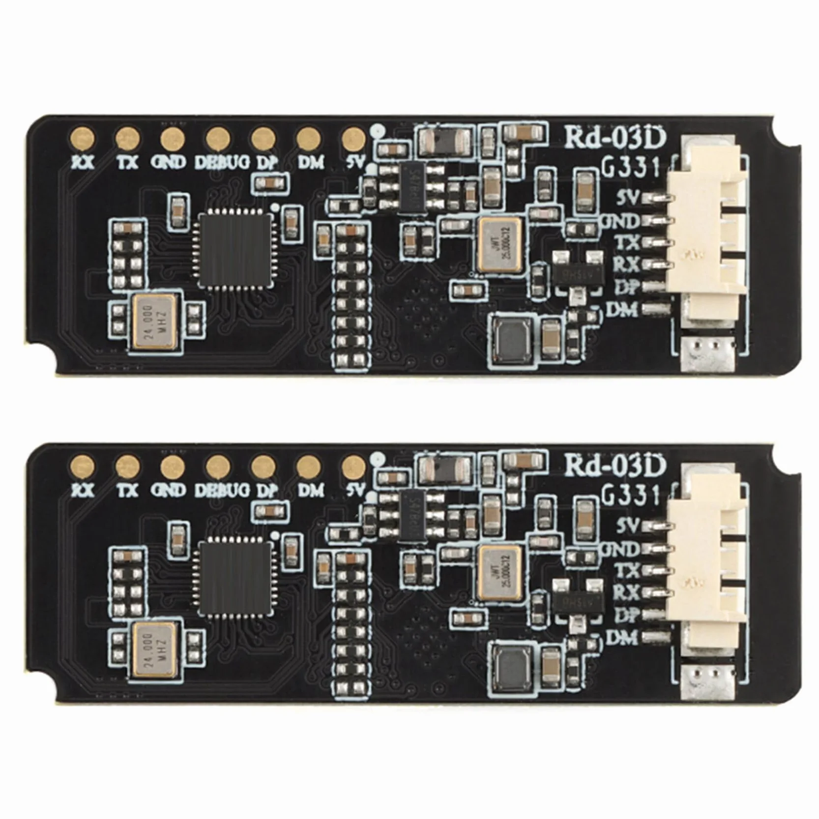 24G Rd-03D Modulo Radar Multi-Target Traiettoria Movimento Umano Localizzazione Tracciamento Antenna PCB Integrata