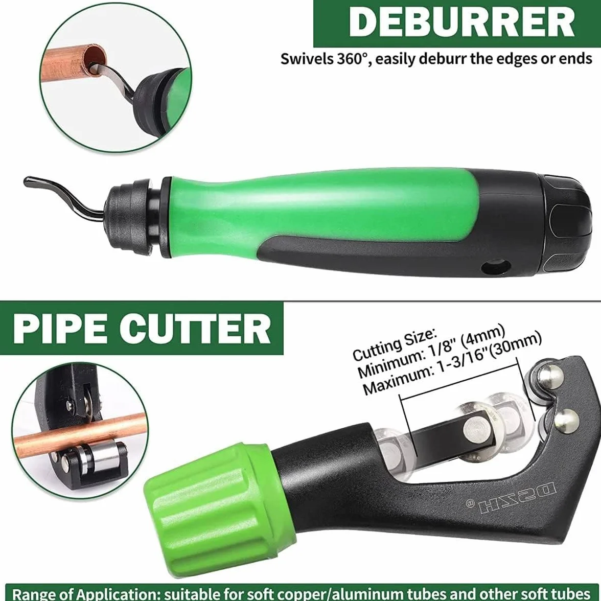 ELOMAS Kit di svasatura elettrica 1/4"-3/4" 45° per tubi di rame e alluminio