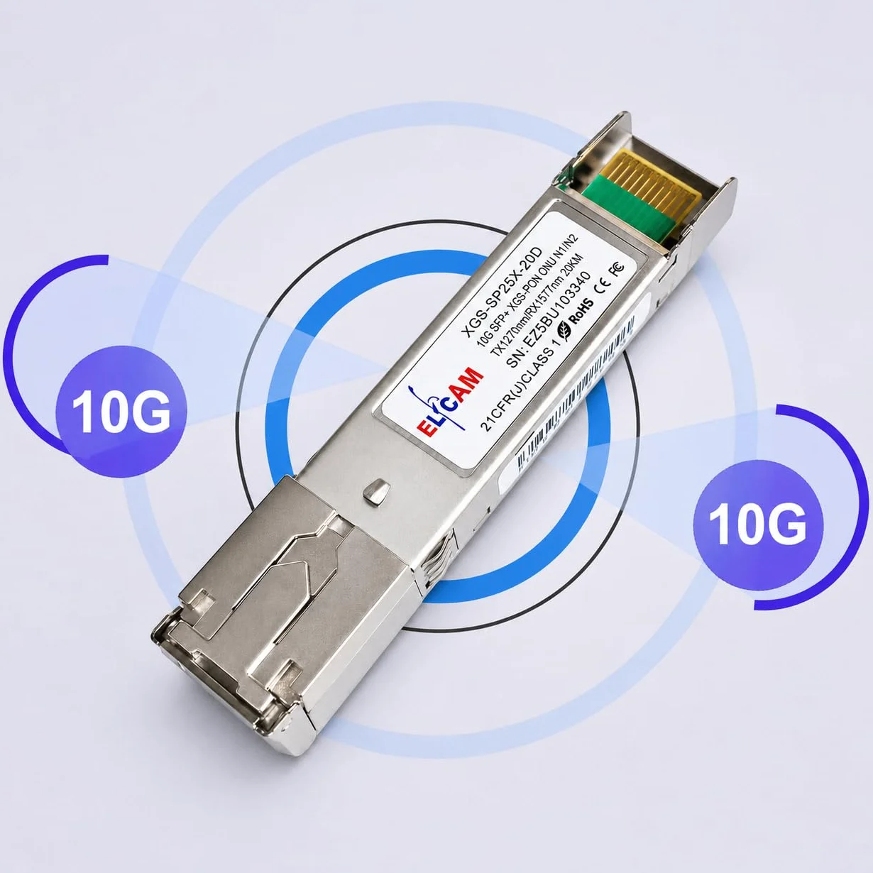 FRITZ!Box 5590 5530 XGS-PON Modulo Ottico 10G SFP+ SC/UPC ITU-T G.9807 1270/1577nm 10Gbit/s