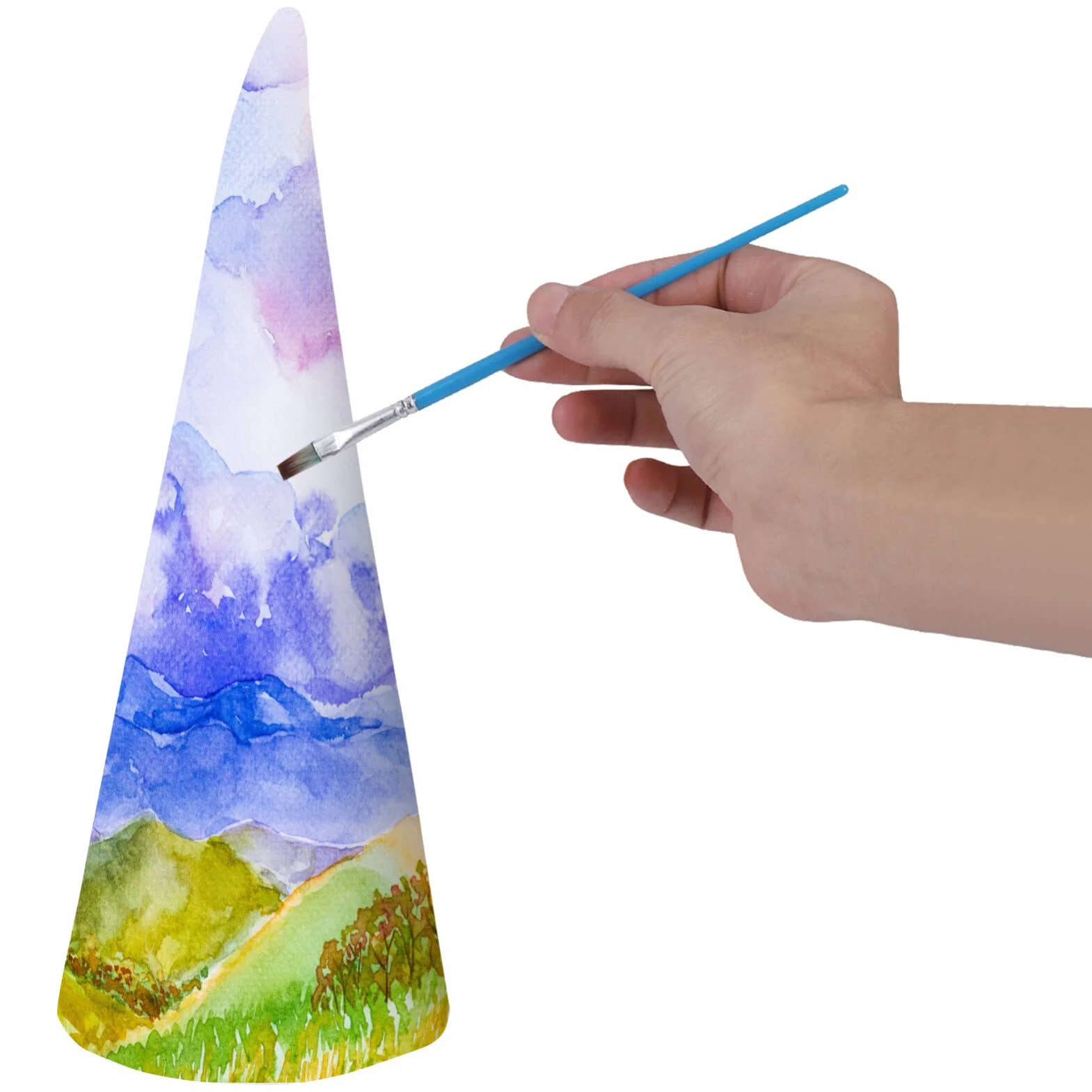 Happyyami Coni di polistirolo in schiuma per fai da te, coni di polistirolo bianco, torre conica di schiuma, materiale artistico per Natale, scuola, progetti fai da te 6