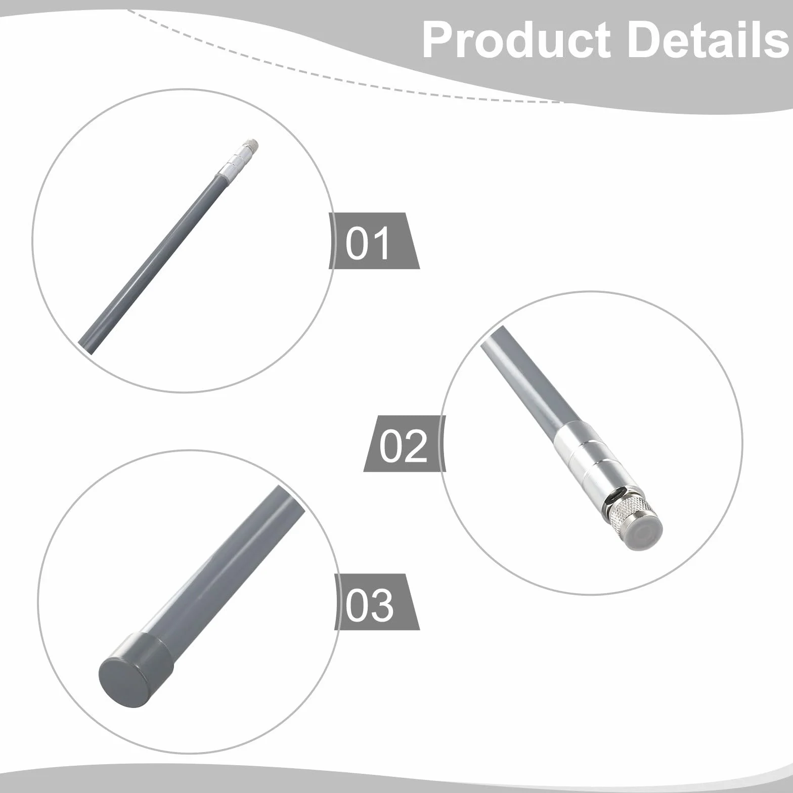 Antenna omnidirezionale esterna in fibra di vetro da 868 MHz 915 MHz per antenna LoRa con connettore maschio tipo N Guadagno 12dBi per la ricezione del segnale a lunga distanza (antenna singola)
