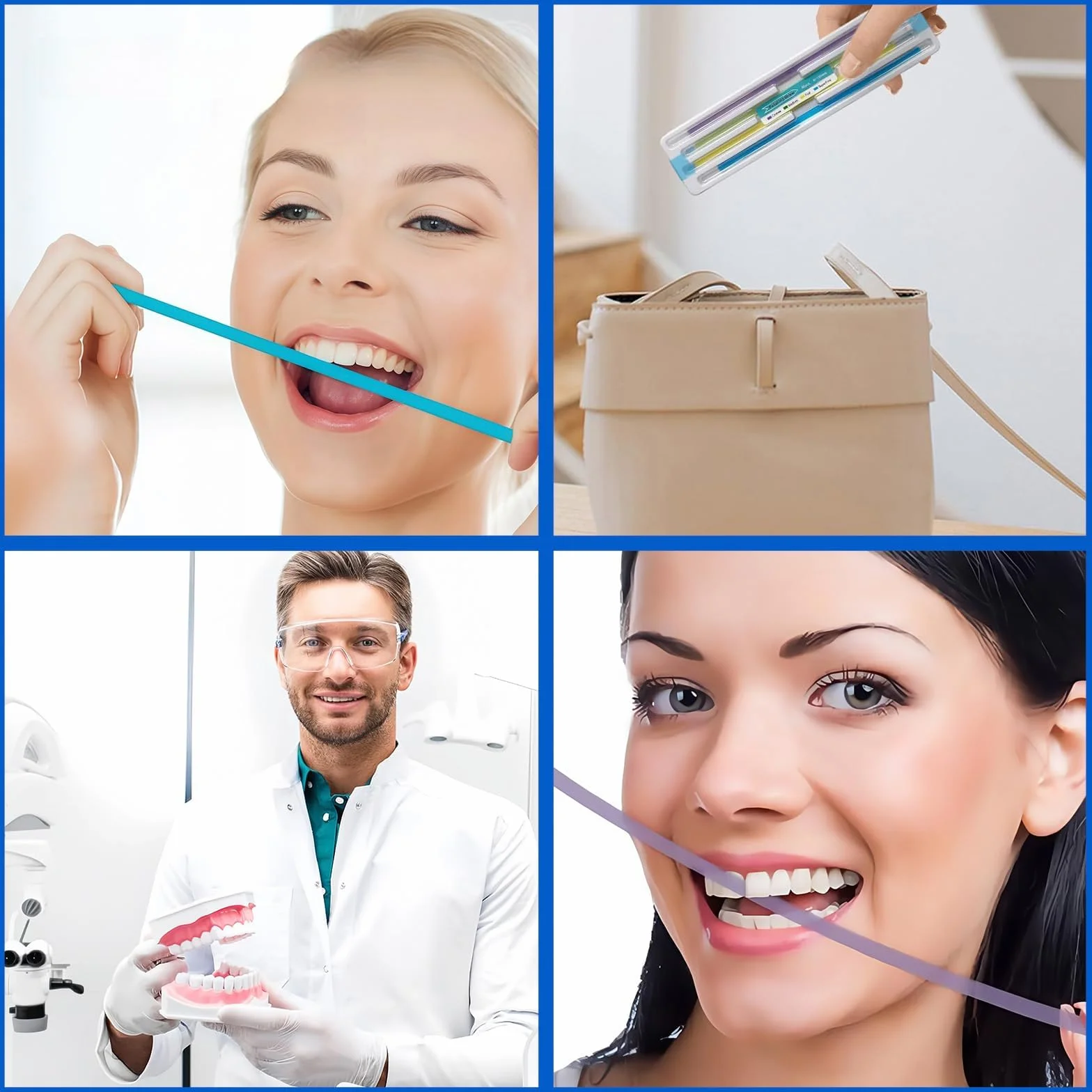 Carta vetrata per denti 60 pezzi strisce lucidatura pulizia interdentale spazi stretti