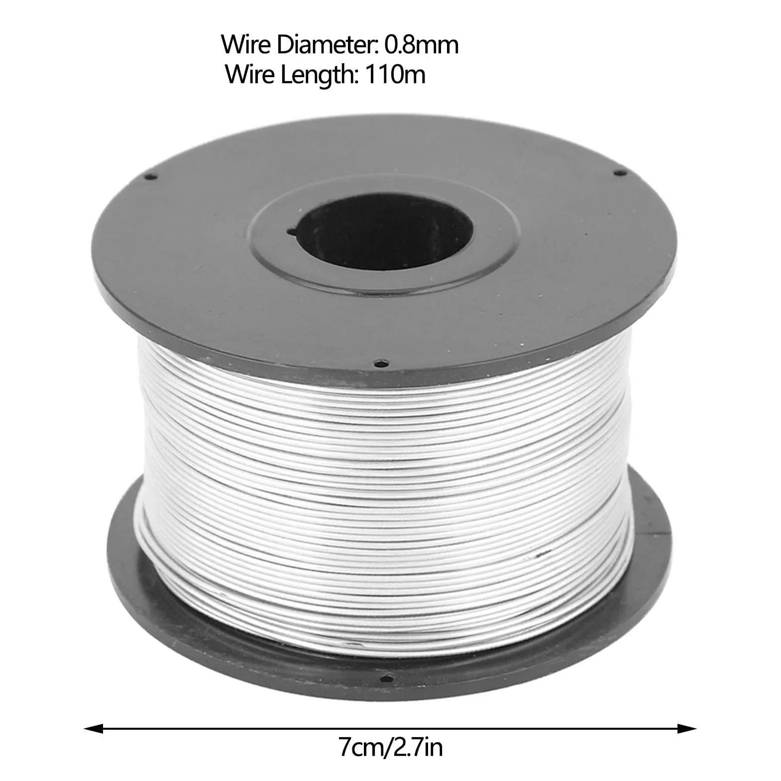 Oumefar 4 pezzi filo di acciaio 110 m 0,8 mm legatura tondo per cemento armato