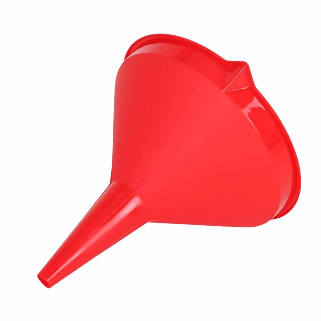 PARENCE.- Grande imbuto in plastica da 16 cm - beccuccio + foro per appendere - cucina, garage o imbuto per liquidi - colore casuale (rosso, blu, verde, arancione)