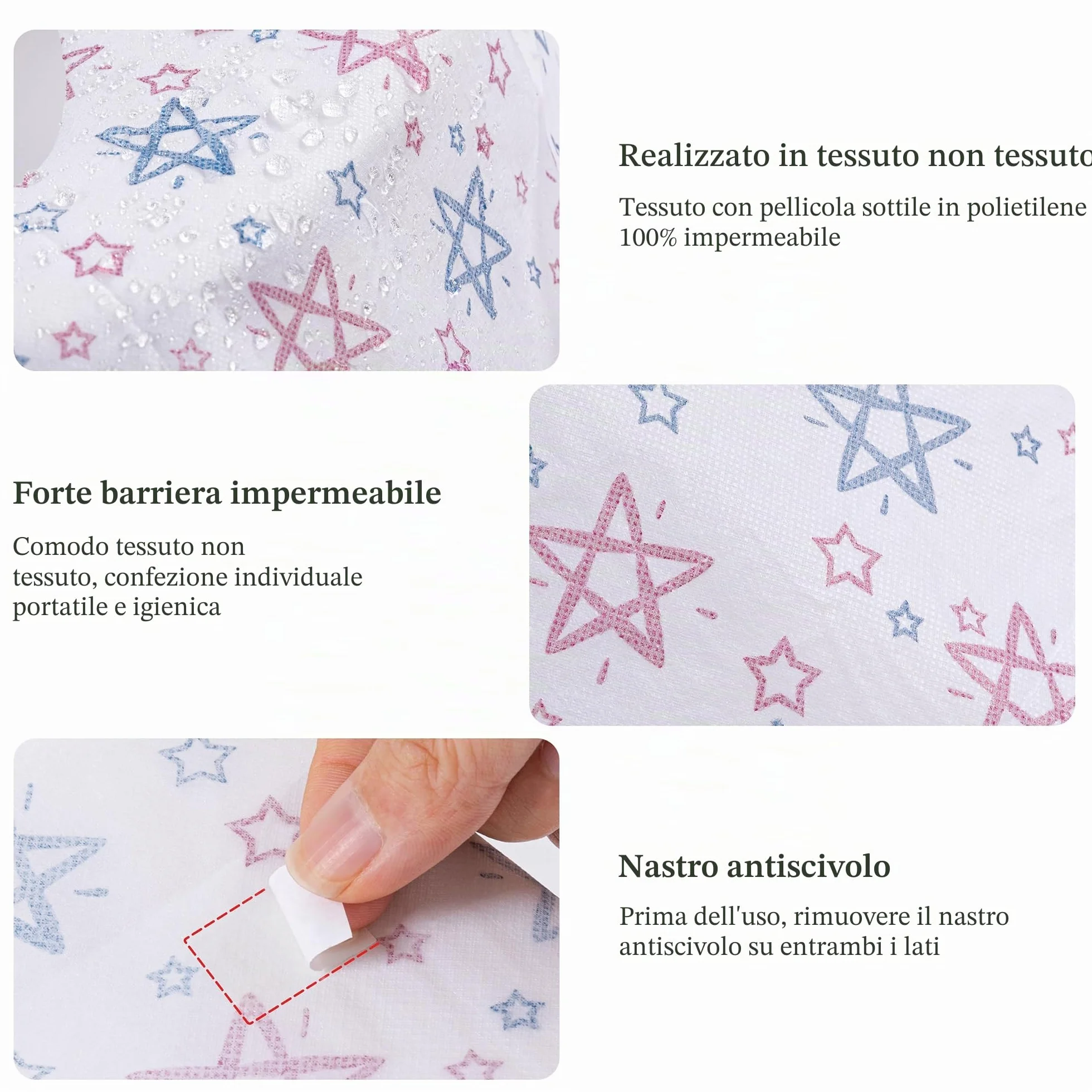 Copriwater Monouso Antibatterico 65x60 cm Impermeabile Portatile WC Cover 30 Pezzi