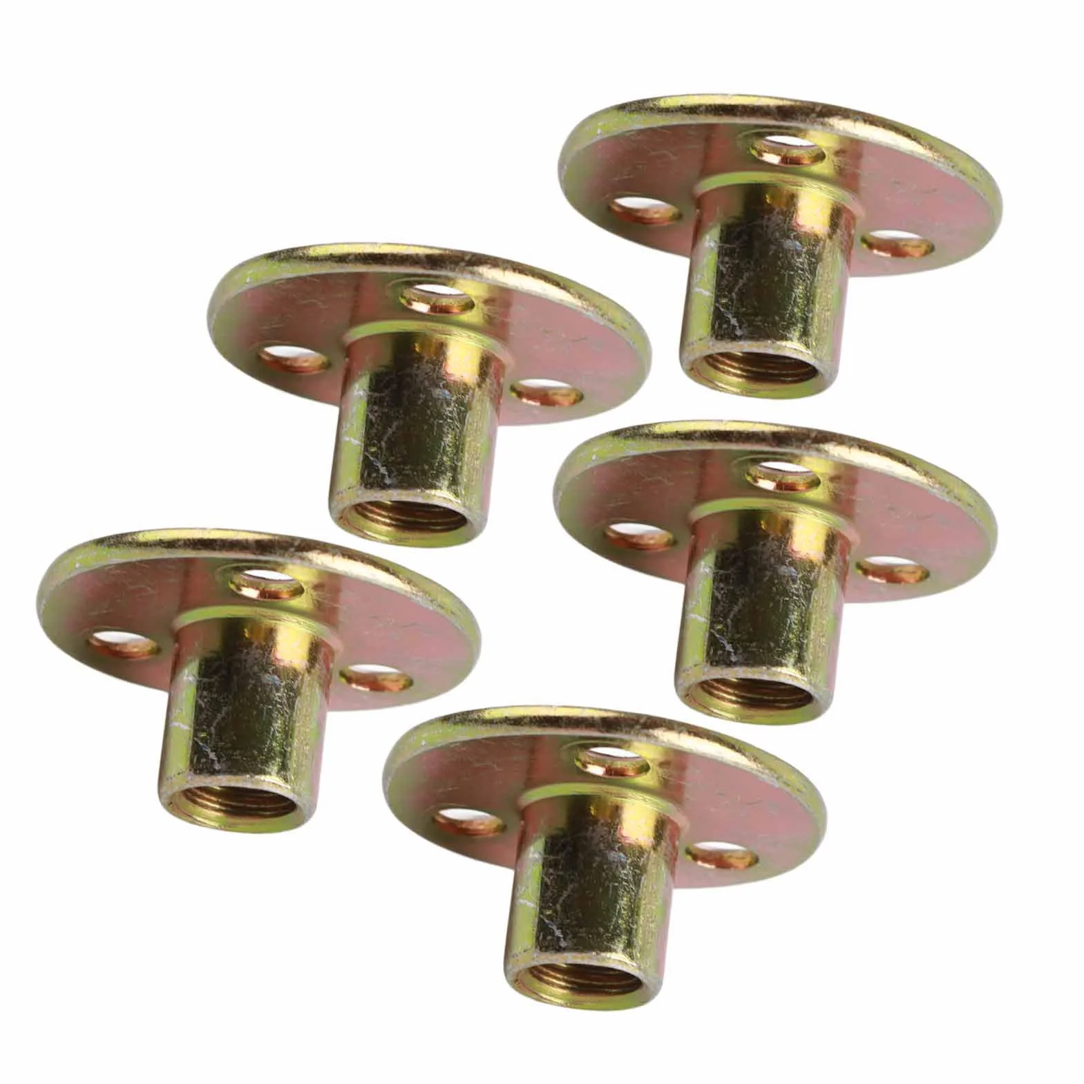 Dado a Base Rotonda Flangiato 5 Pezzi M6 M8 M10 Ferro Zincato